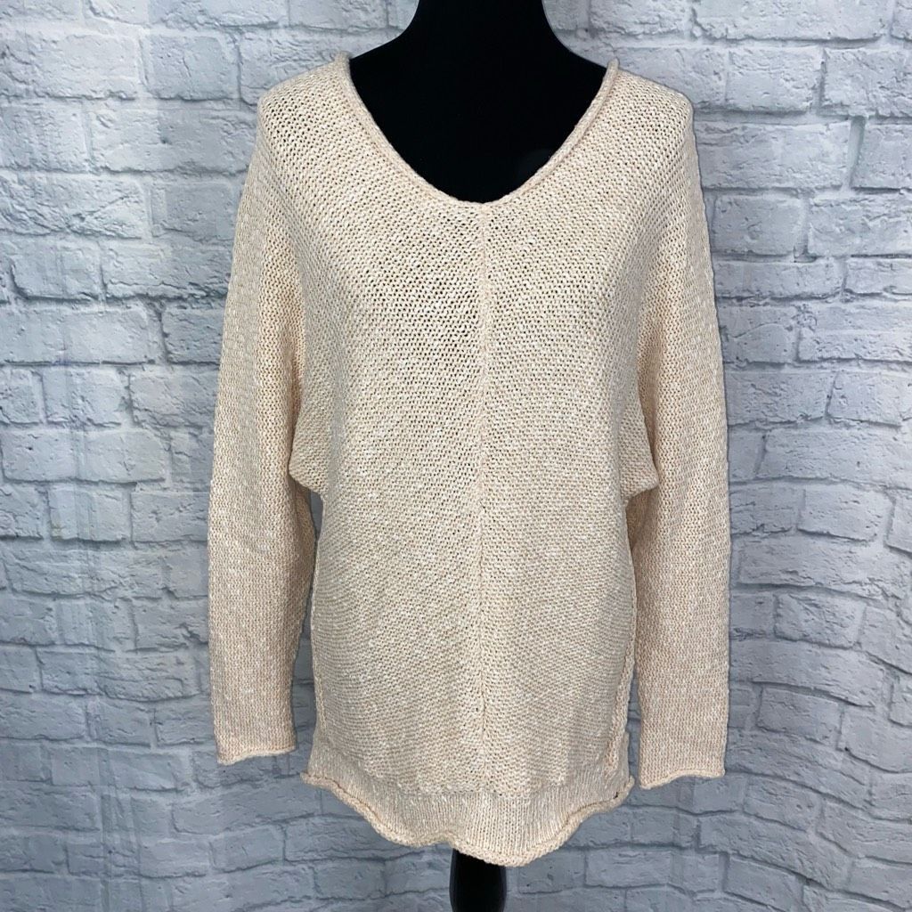 Free People Free people scoopneck scoopback Longsleeve knit sweater sz S Size S / US 4 / IT 40 - 1 Thumbnail