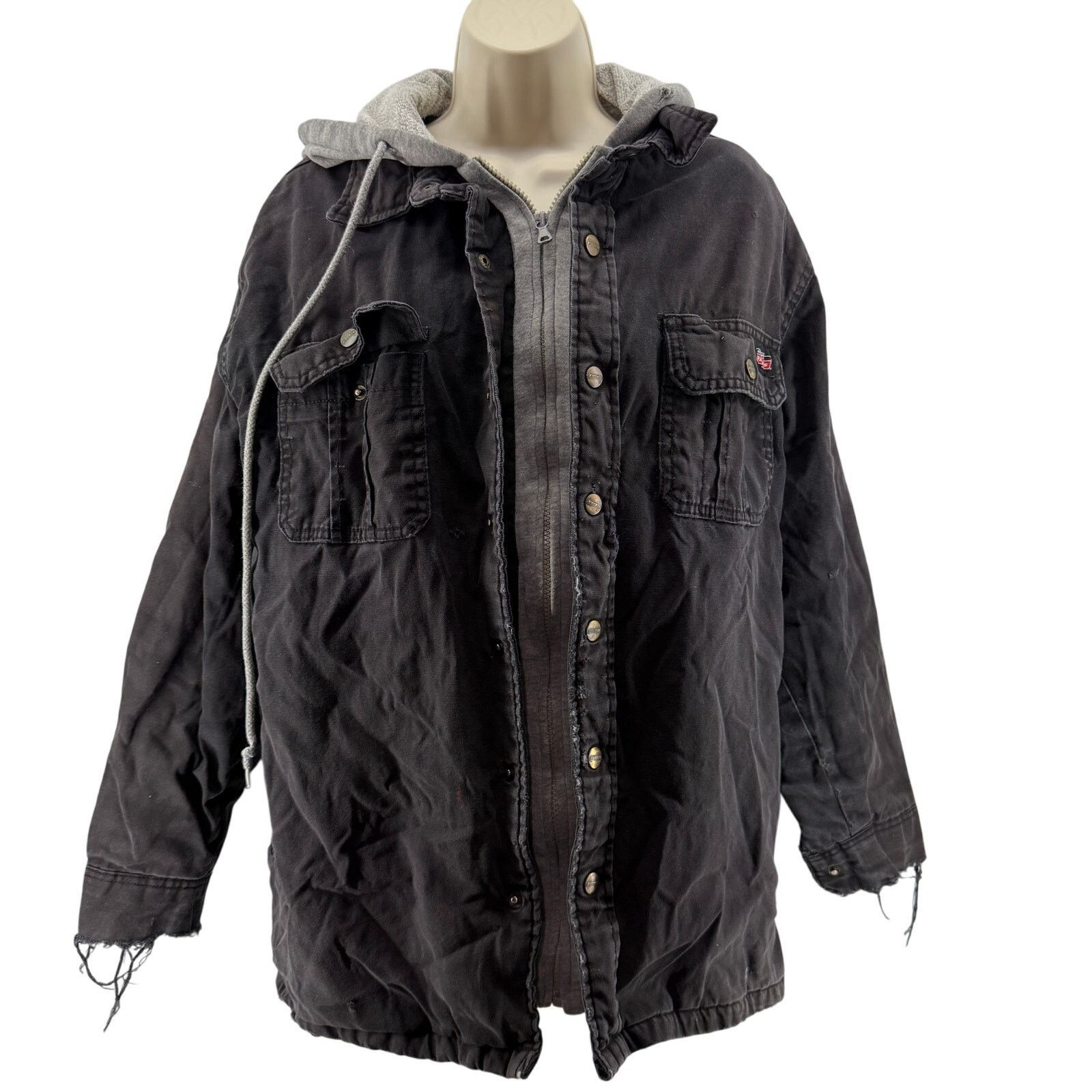 Dickies Vintage Dickies Coat Hoodie Men Large Denim Cotton Black L Size US L / EU 52-54 / 3 - 2 Thumbnail
