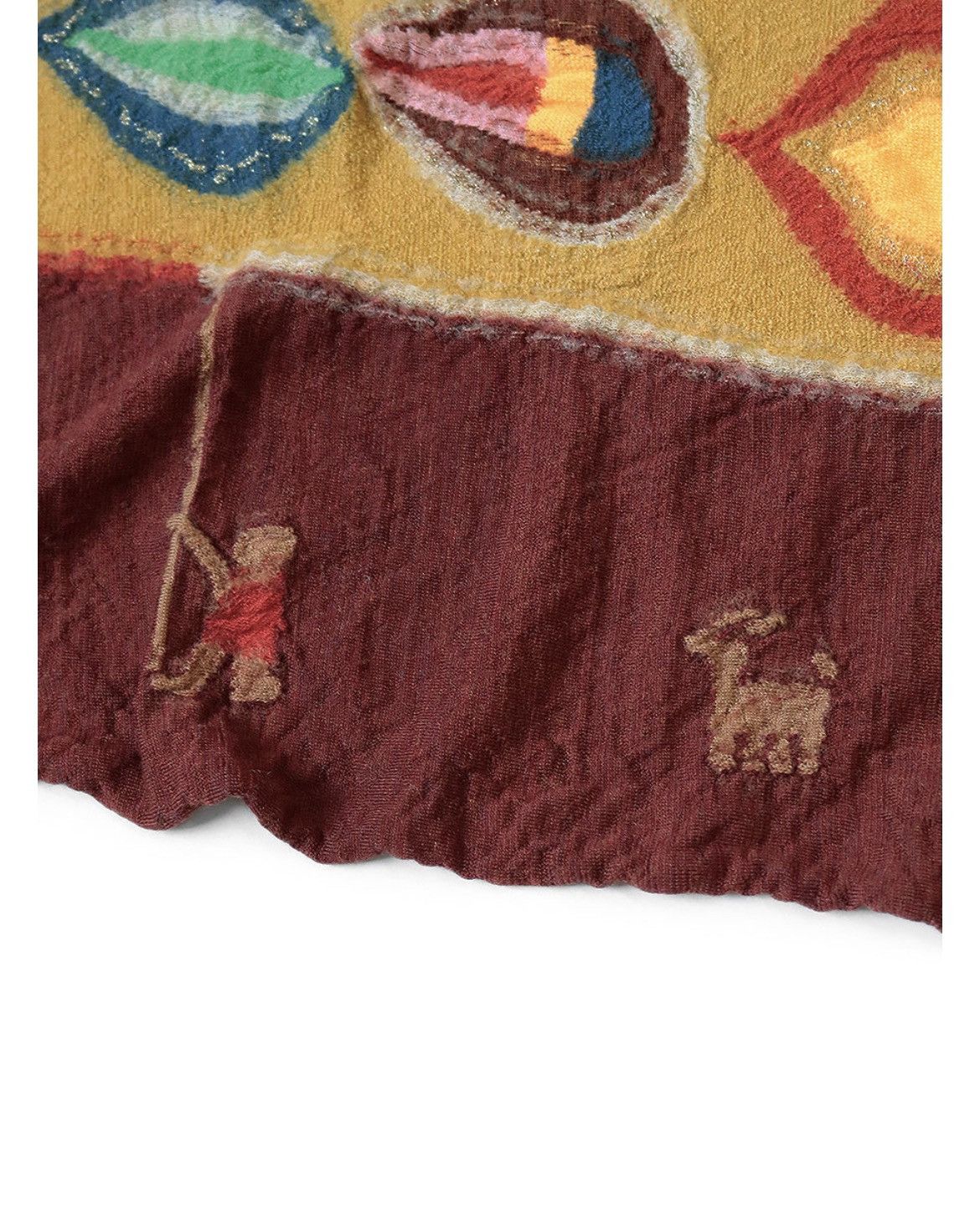 Kapital Kapital Fulled wool Dragon Dance HAPPY Scarf Muffler Size ONE SIZE - 5 Thumbnail