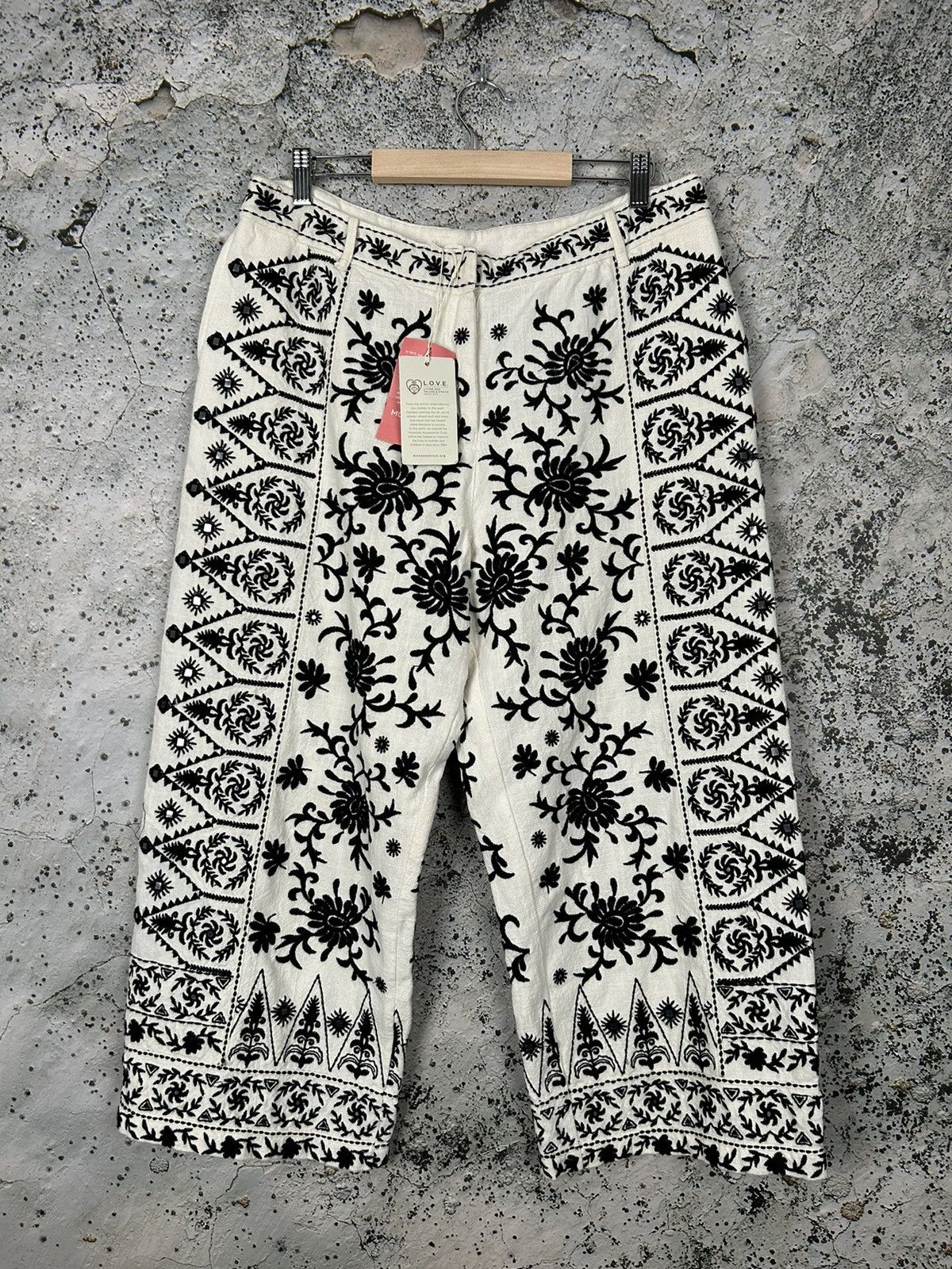 Other Vintage Embroidered Floral Pants New Streetwear Avantgarde Size US 32 / EU 48 - 1 Thumbnail