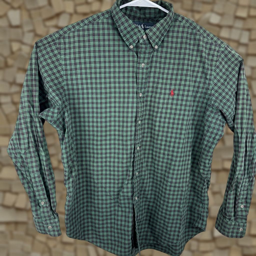 Polo Ralph Lauren VINTAGE Polo Ralph Lauren Mens Classic Fit Shirt XL Plaid Long Sleeve Button-Up Size US XL / EU 56 / 4 - 1 Thumbnail