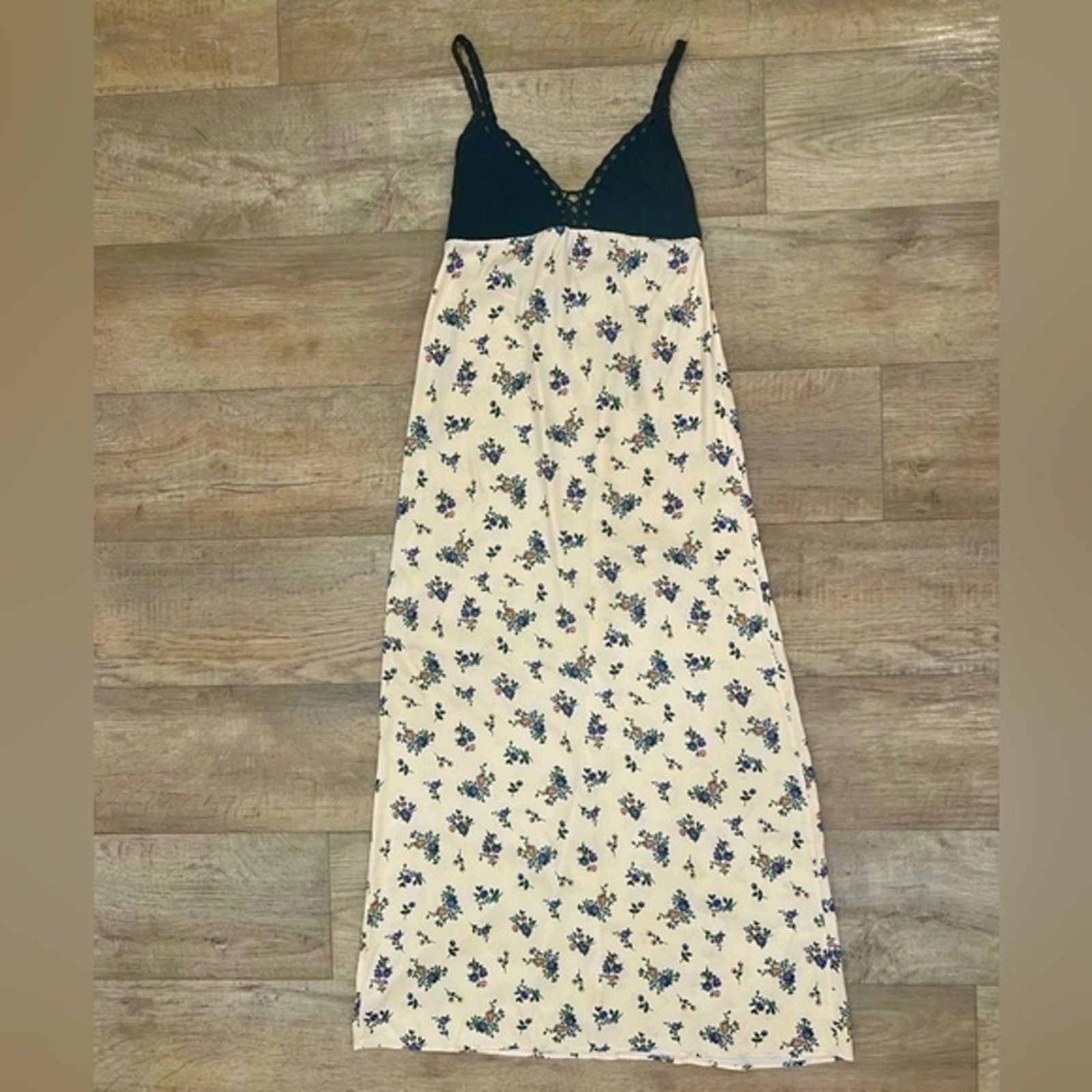 Zara Zara Floral Satin Maxi Slip Dress NWT Size S / US 4 / IT 40 - 6 Thumbnail