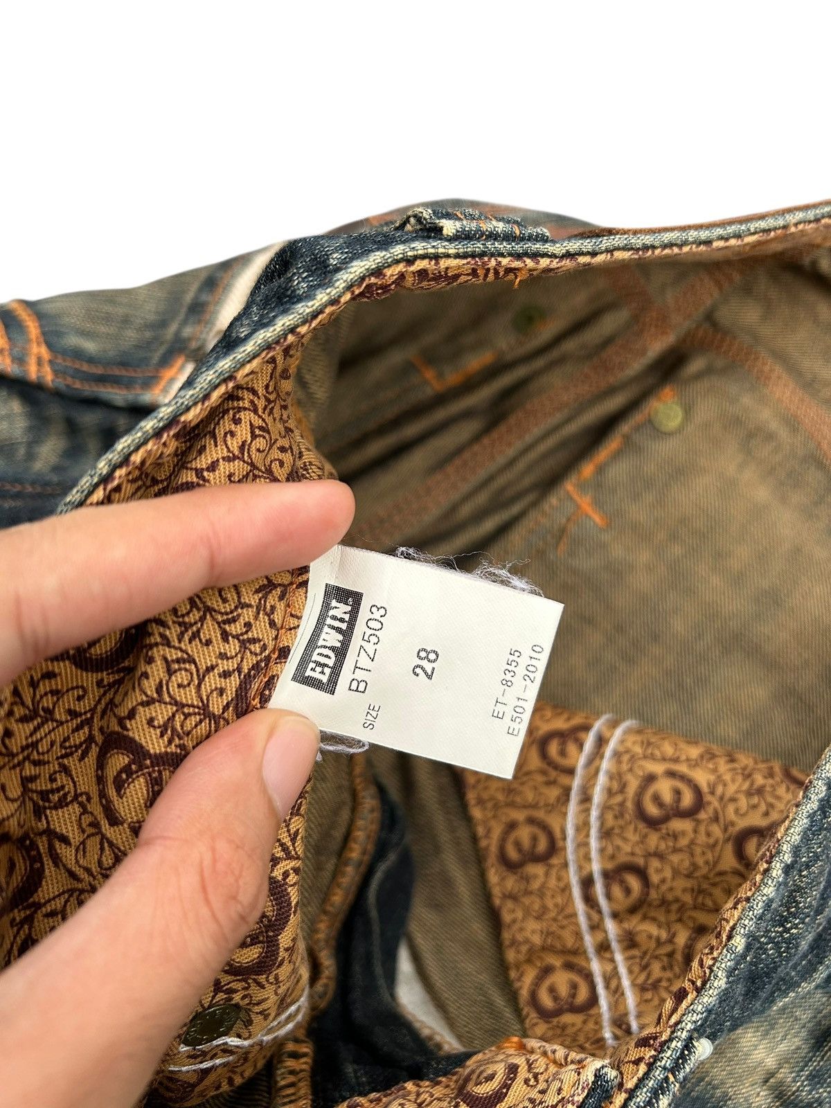 Edwin × Japanese Brand × Jean Vintage Edwin BTZ503 Rusty Mudwash Japanese Denim Jeans Size US 30 / EU 46 - 11 Thumbnail
