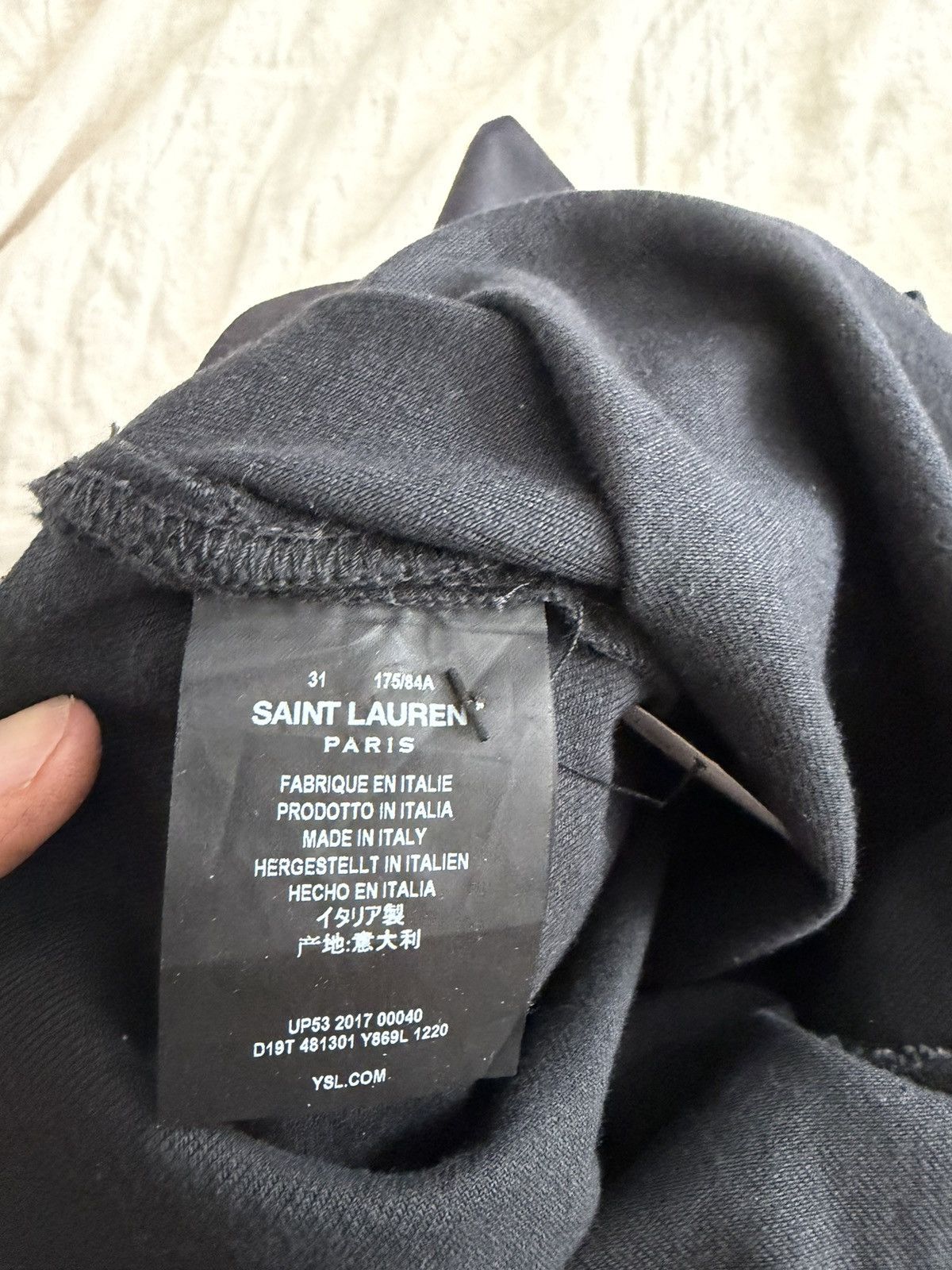 Saint Laurent Paris NWOT $710 2017 D14 Black Slim Denim Size US 32 / EU 48 - 6 Thumbnail