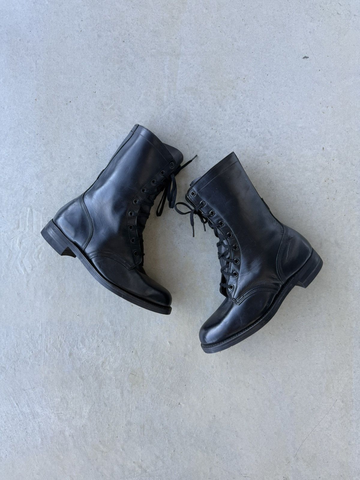Vintage Vintage Military Black Leather Combat Boots Size US 7.5 / EU 40-41 - 1 Thumbnail