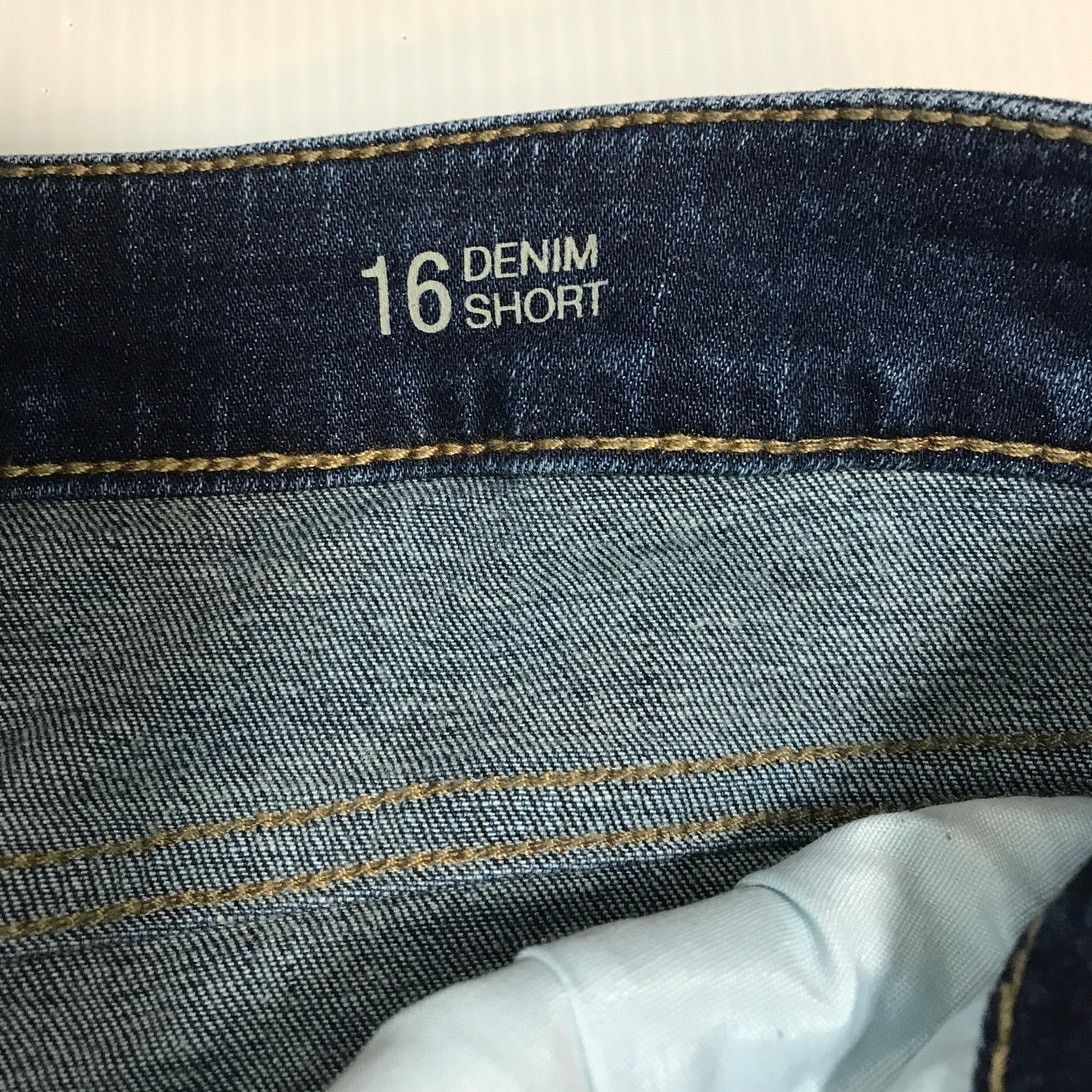 Other A New Approach High-rise Denim Jean Cuffed Hem Shorts 16 Size 38" / US 16 / IT 52 - 5 Thumbnail