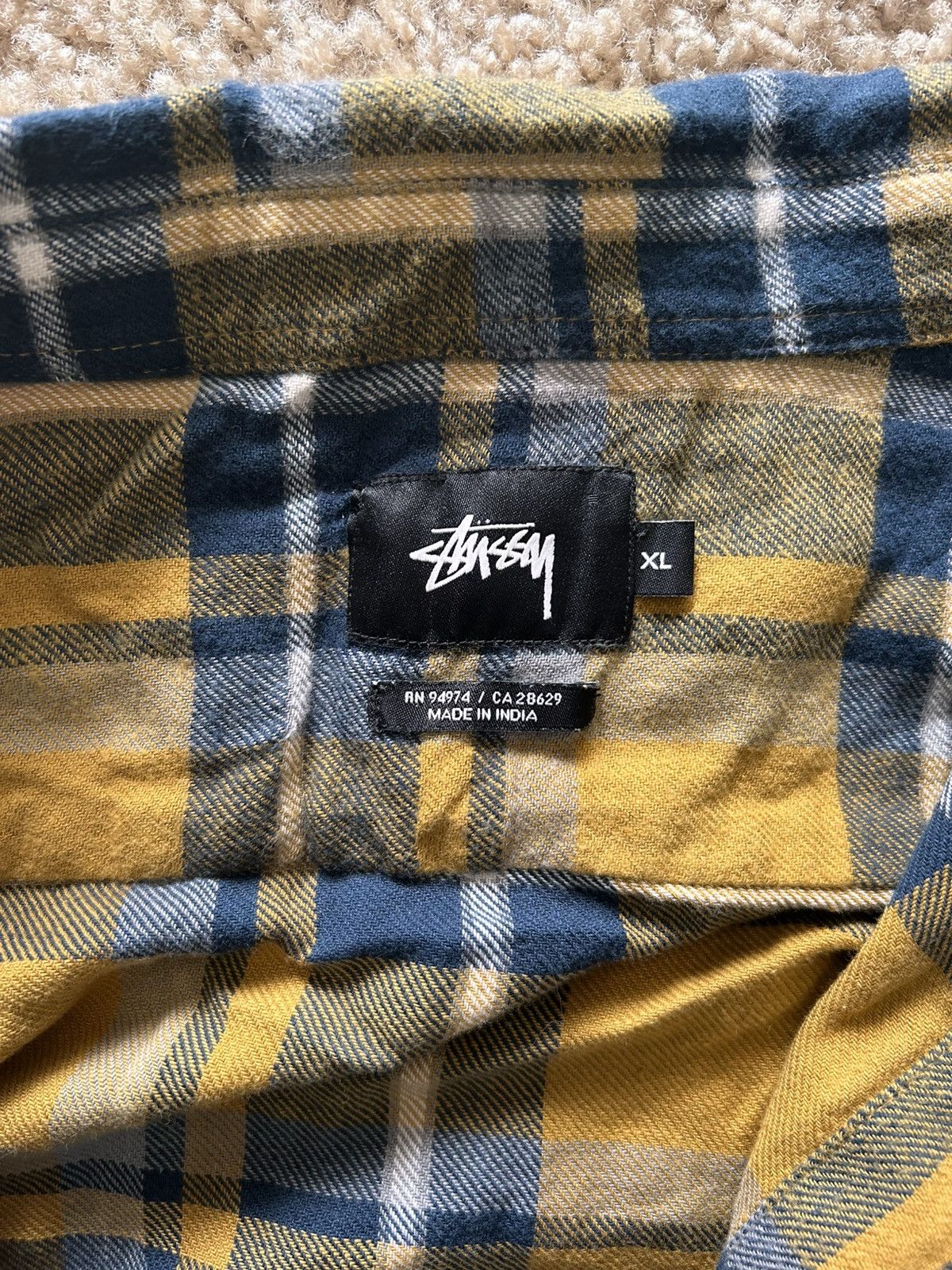Stussy stussy button up yellow vintage shirt Size US XL / EU 56 / 4 - 3 Thumbnail