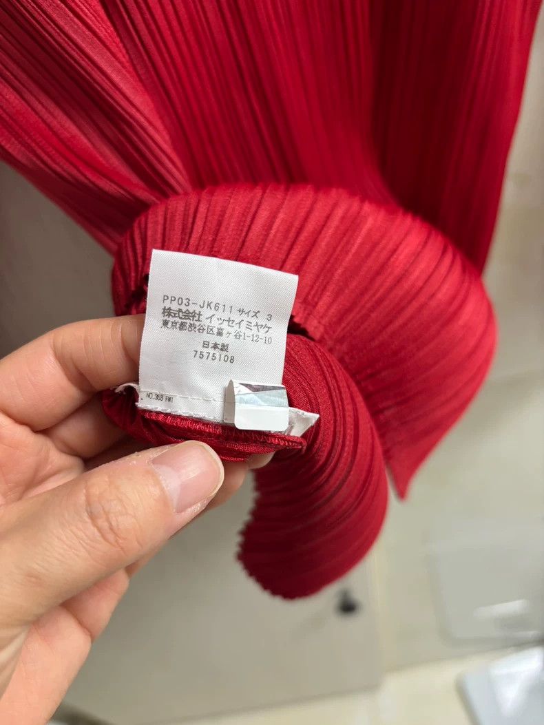 Issey Miyake issey miyake size:3 Red long-sleeved top 2505-Nextarrow Size XXS / US 00 / IT 34 - 3 Thumbnail