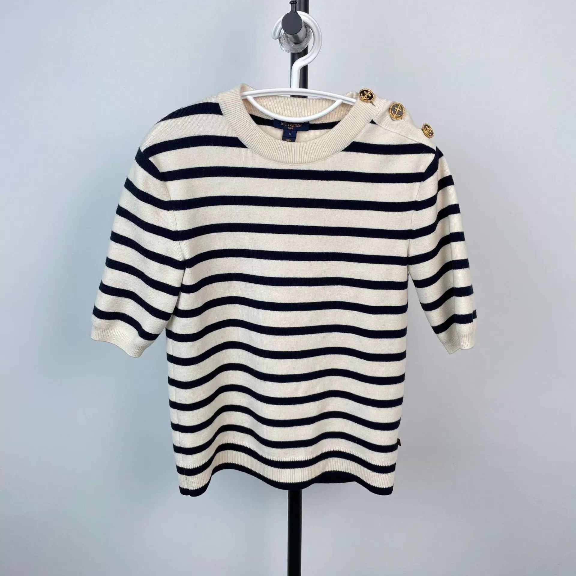 Louis Vuitton LV Wool Striped Short-Sleeve S Size S / US 4 / IT 40 - 1 Thumbnail