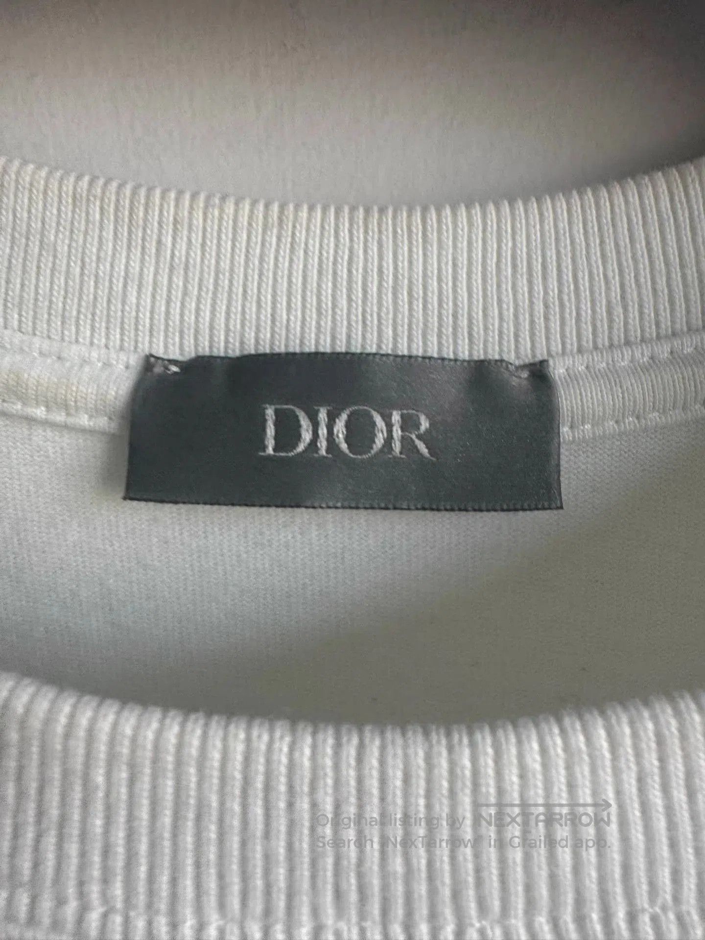 Dior White Short-Sleeve T-Shirt with Embroidered Design. Size US S / EU 44-46 / 1 - 4 Thumbnail