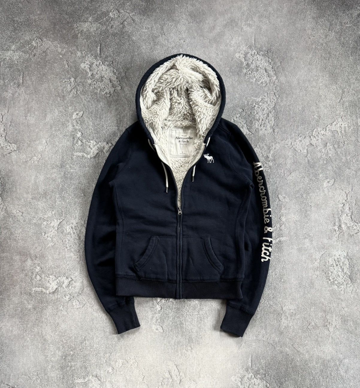 Abercrombie & Fitch Abercrombie & Fitch M/size lined sherpa hoodie fur LGB Y2K Size M / US 6-8 / IT 42-44 - 1 Thumbnail