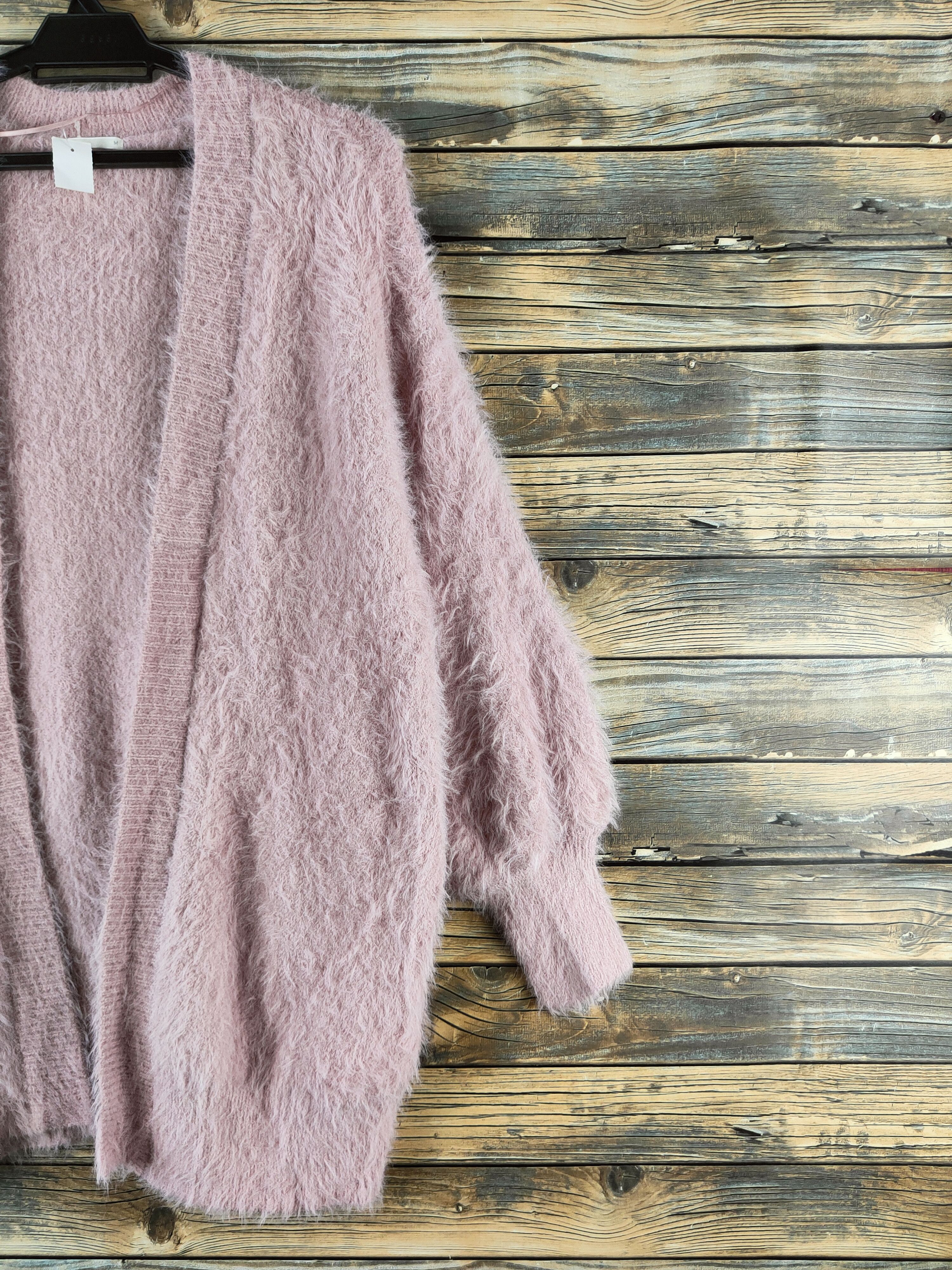 Japanese Brand DL GU Pink Fur Mohair shaggy Knitwear Cardigan #46-997 Size M / US 6-8 / IT 42-44 - 5 Thumbnail