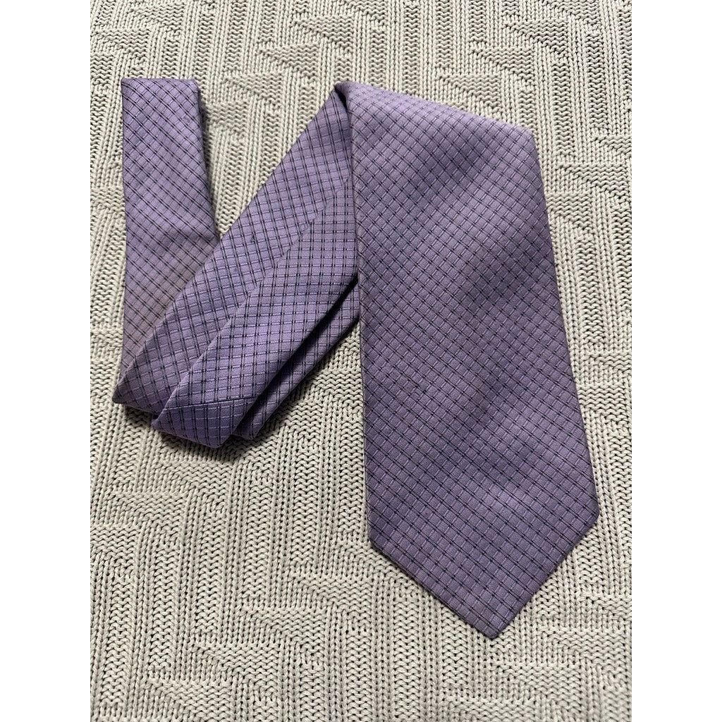 Vintage Bronzini purple plaid tie Size ONE SIZE - 1 Thumbnail