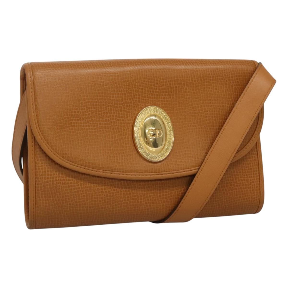 Dior Shoulder Bag Leather Beige, Women's