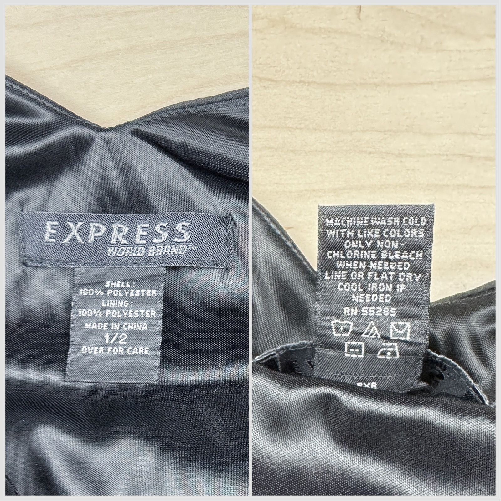 Express × Vintage Vintage Y2K Black and Pink Floral Ruffle Slipdress Size XS / US 0-2 / IT 36-38 - 4 Thumbnail