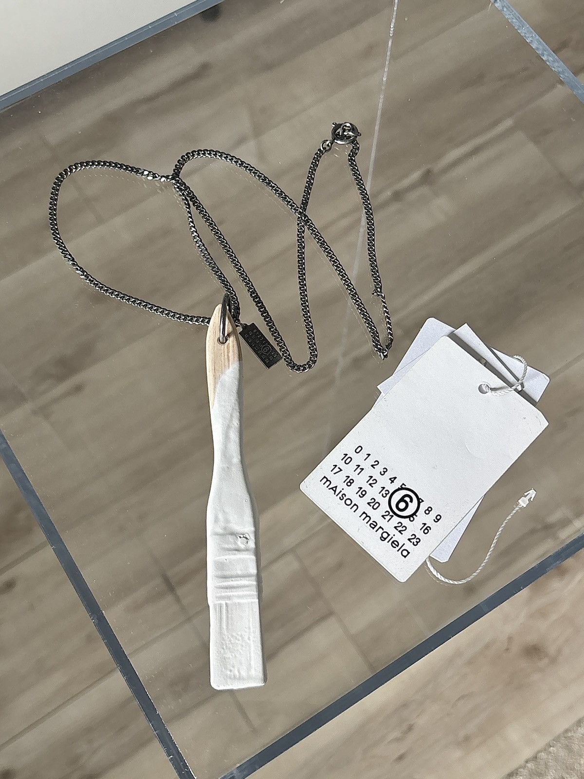 MAISON MARGIELA PAINT BRUSH LOGO NUMERIC NECKLACE