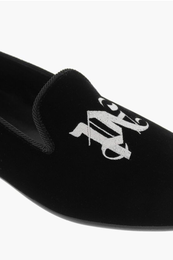 Palm Angels o1y0325 Logo Loafers in Black Size US 5 / EU 37 - 2 Thumbnail