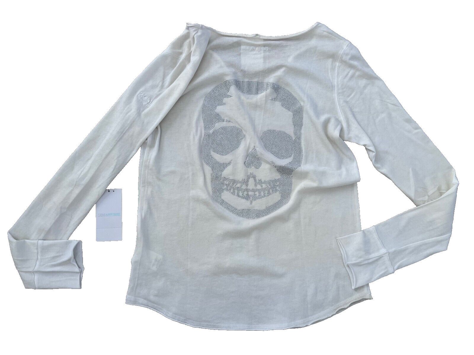 Zadig & Voltaire Zadig & Voltaire Tunisien ML Strass Skull Top White ( S ) Size S / US 4 / IT 40 - 6 Thumbnail