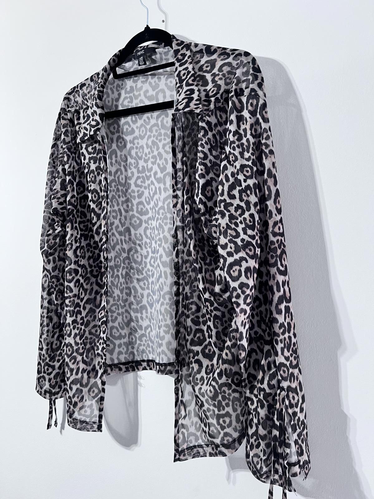 NEXT Next Leopard Print Sheer Shirt – UK 26 Size 3XL / US 20-22 - 3 Thumbnail