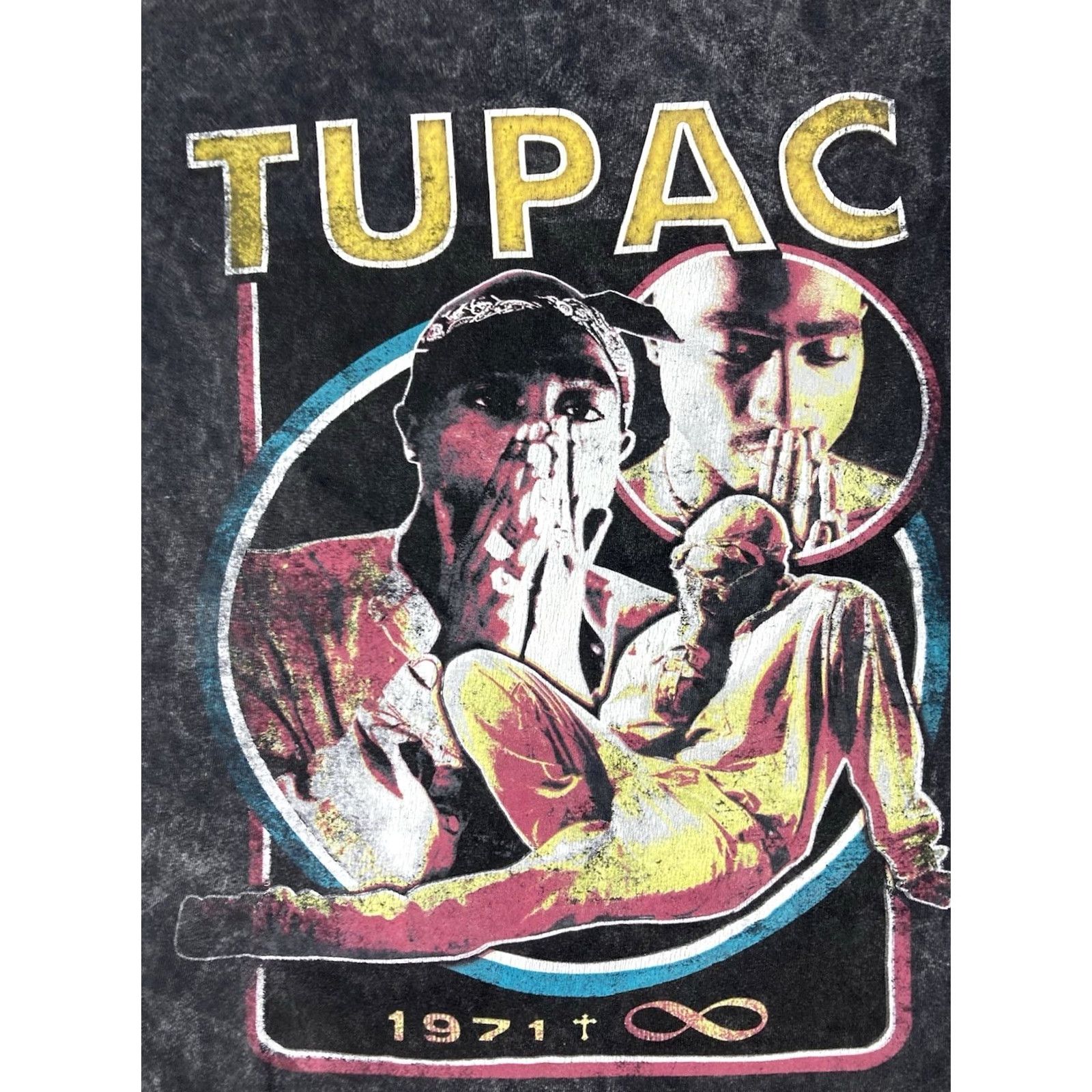 Vintage VINTAGE 2pac Tupac Shakur Retro Graphic T-shirt Women Small Black Acid Wash Hip Hop Music Shirt Womens S Black Retro 90s Size S / US 4 / IT 40 - 2 Thumbnail