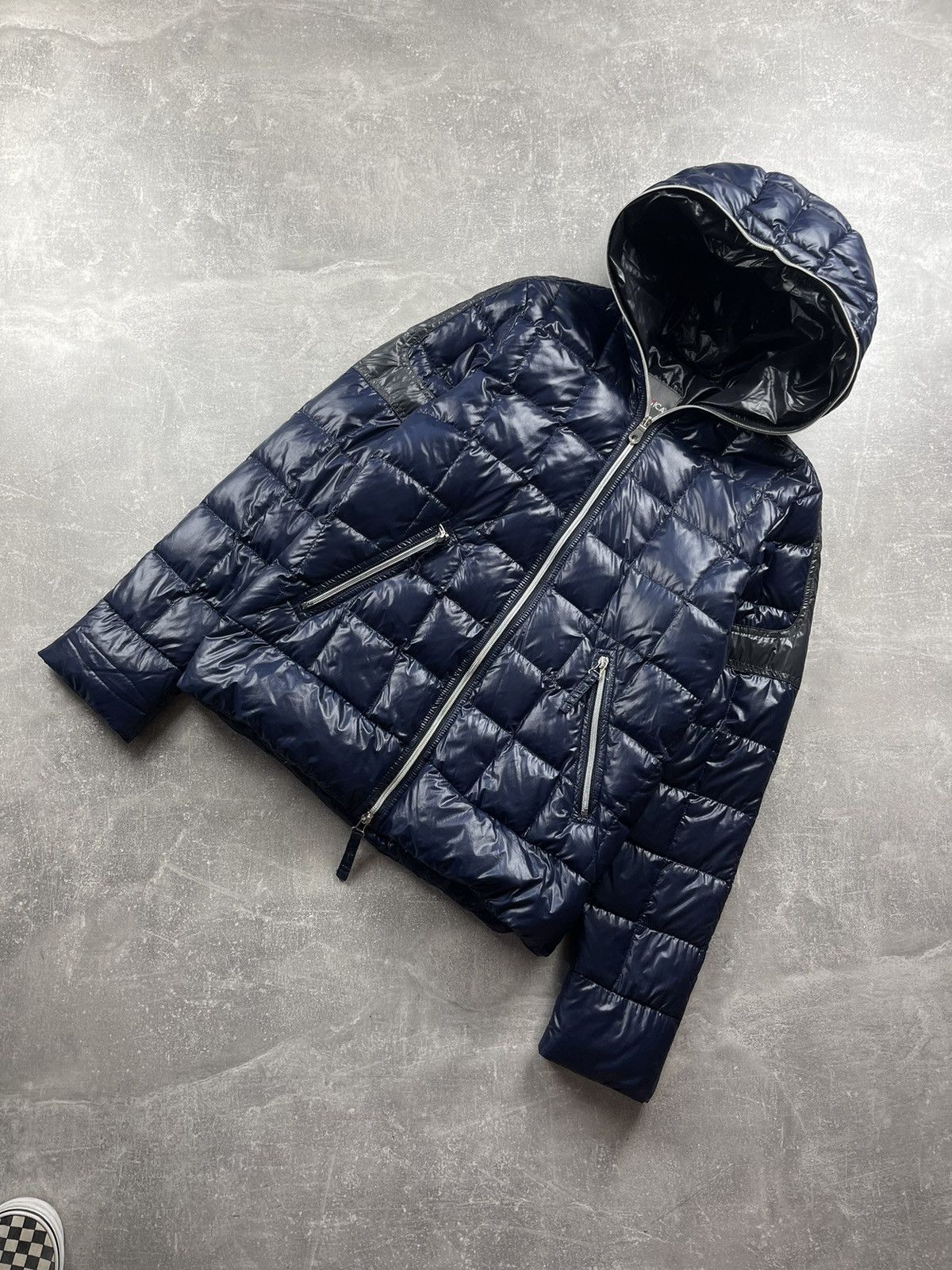 Duvetica Duvetica Hooded Goose Down Puffer Jacket Navy Blue Size 52 Size US L / EU 52-54 / 3 - 1 Thumbnail