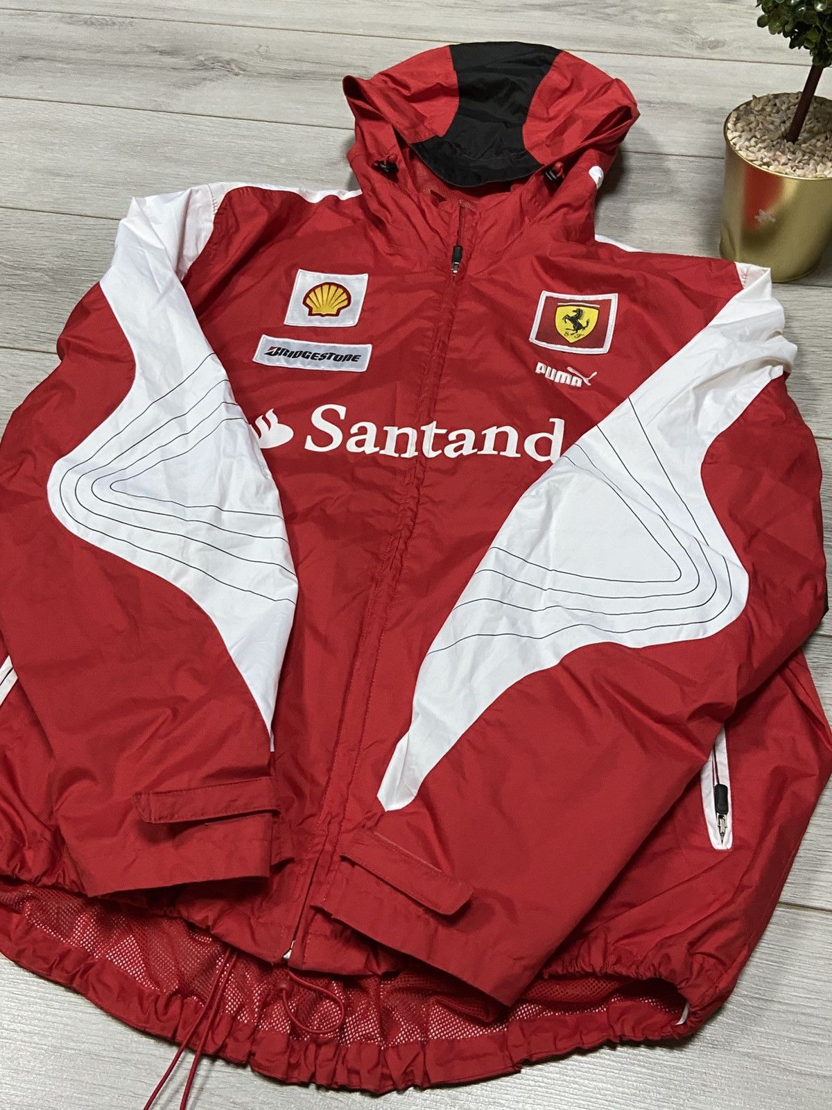 Ferrari × Puma Puma Santander Ferrari shell vintage jacket zip Size US XL / EU 56 / 4 - 3 Thumbnail