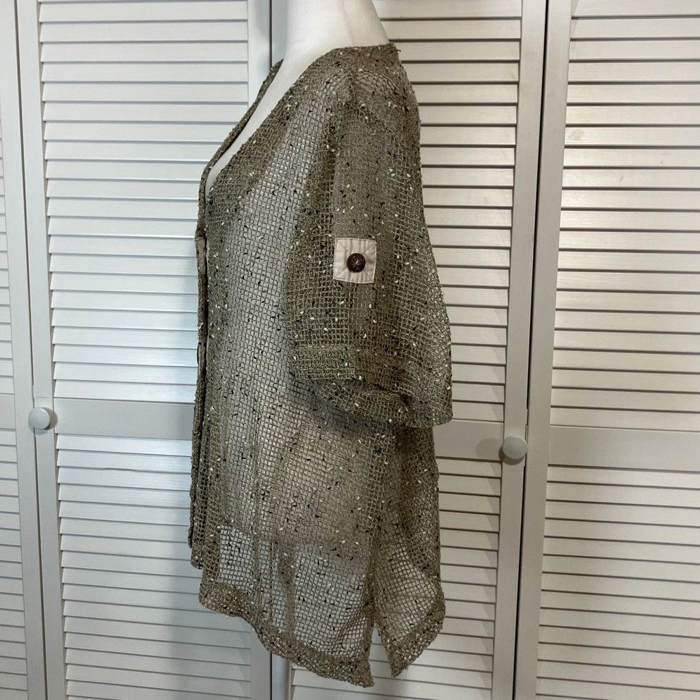 Blair Blair Brown Boho Sheer Open-Knit Mesh Cardigan Women XLG Size XL / US 12-14 / IT 48-50 - 2 Thumbnail