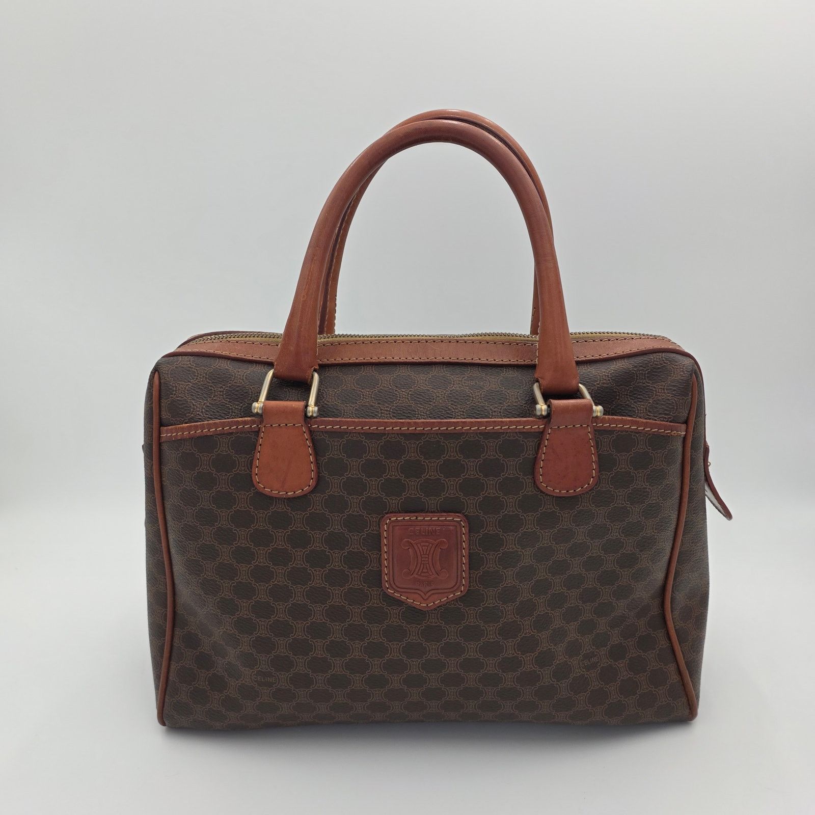 Celine Céline Paris Vintage Macadam Triomphe Boston Bag Size ONE SIZE - 1 Thumbnail