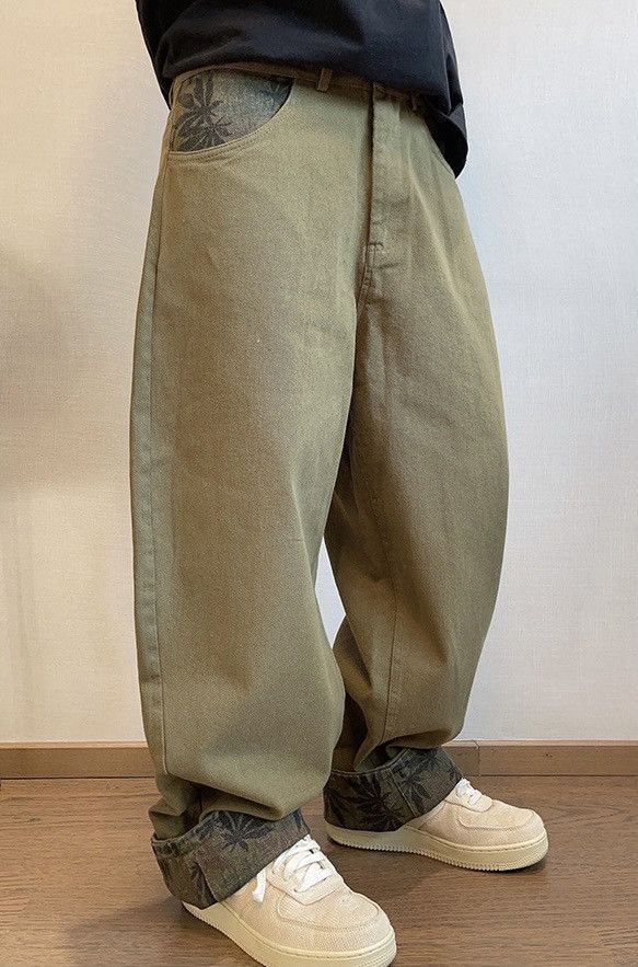 Japanese Brand × Vintage Outdoor retro fashion maple leaf baggy pants Size US 34 / EU 50 - 1 Thumbnail