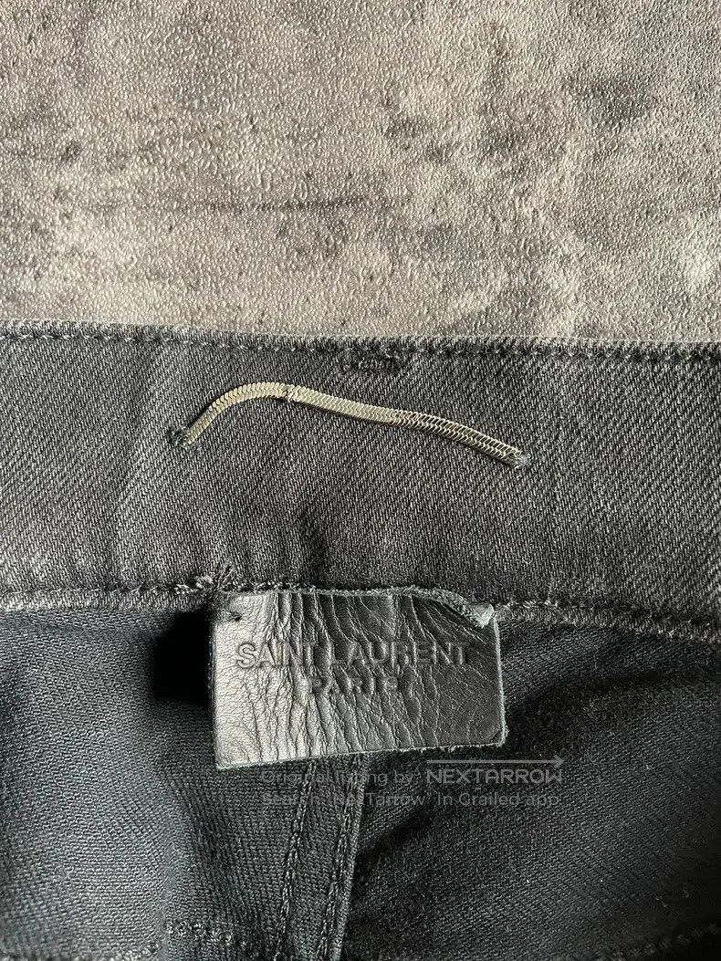 Saint Laurent Paris Saint Laurent Paris Distressed Wax-Coated Jeans Size US 29 - 5 Thumbnail