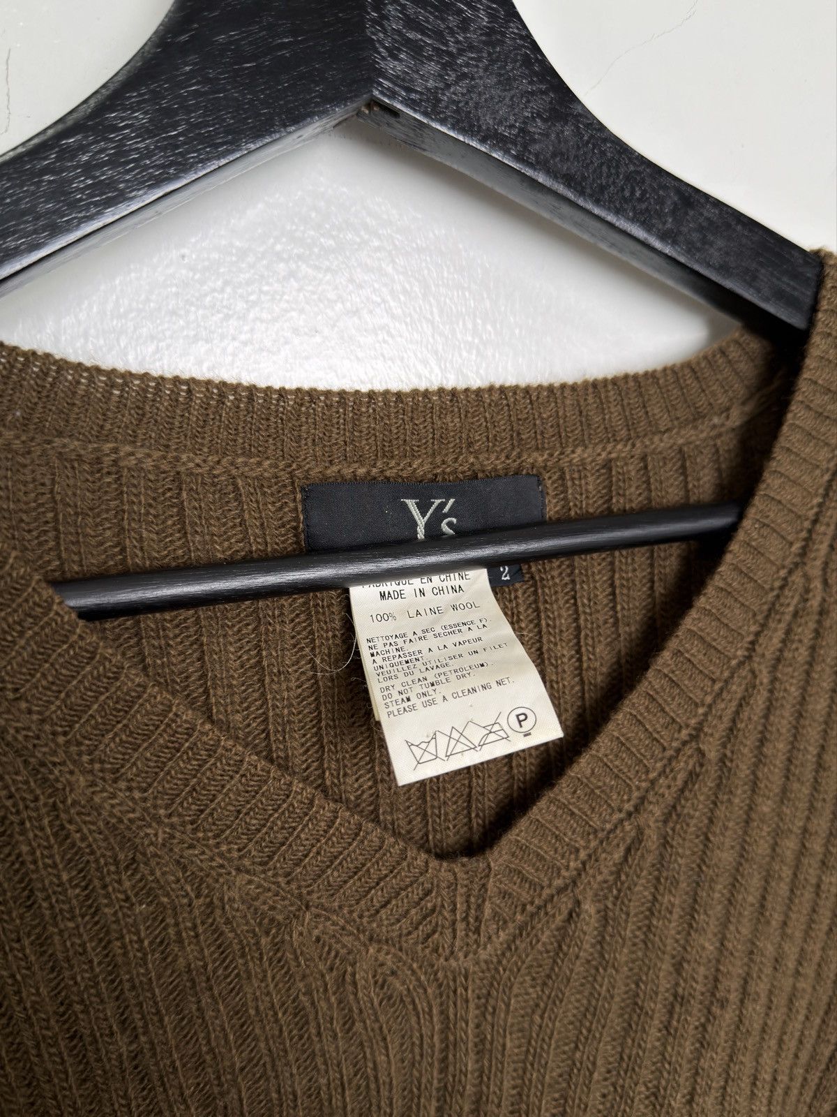 Y's Y's Twisted Ribbed V-Neck Size M / US 6-8 / IT 42-44 - 4 Thumbnail