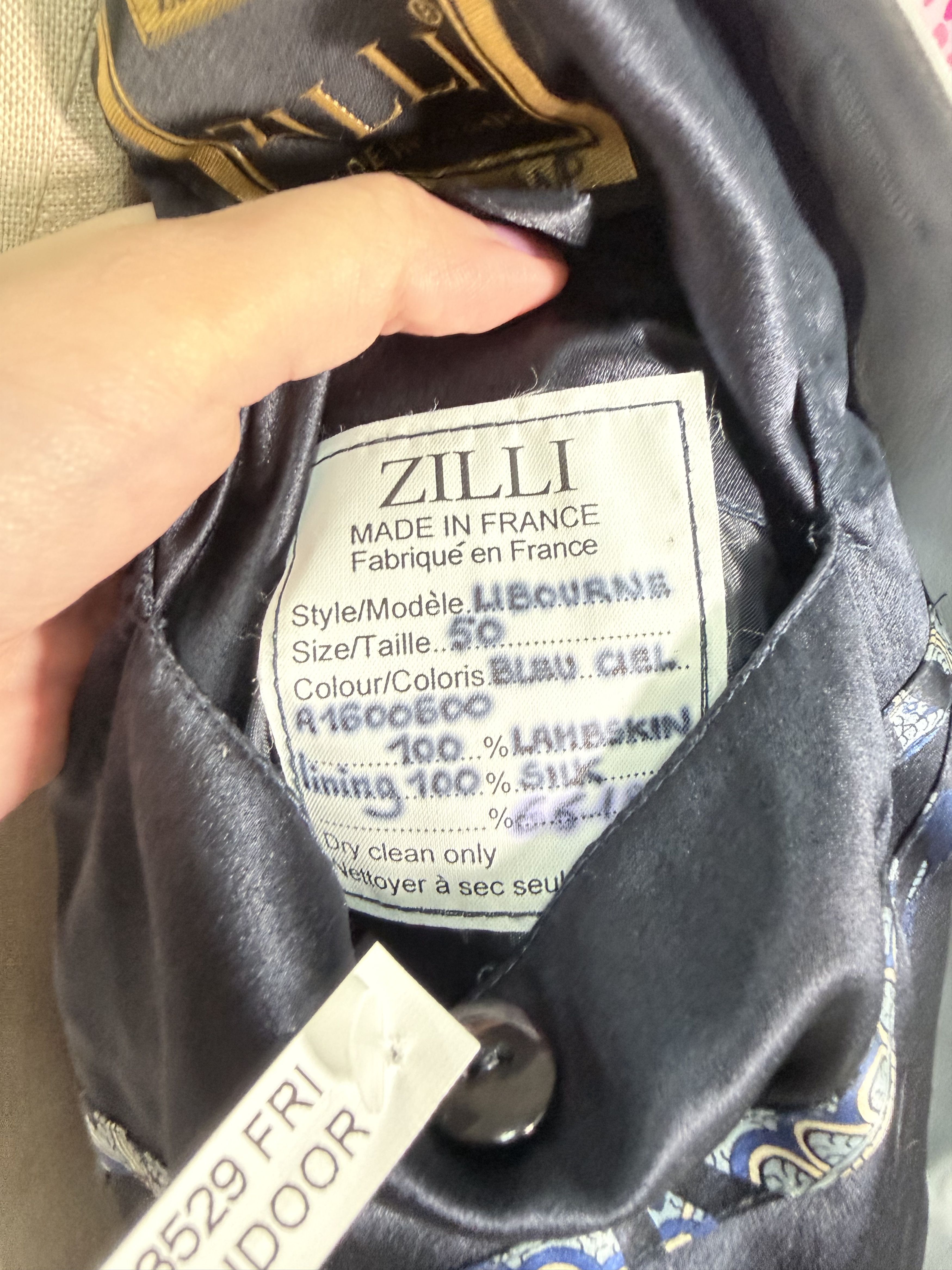 Zilli Baby Blue Leather Jacket Size US M / EU 48-50 / 2 - 5 Thumbnail