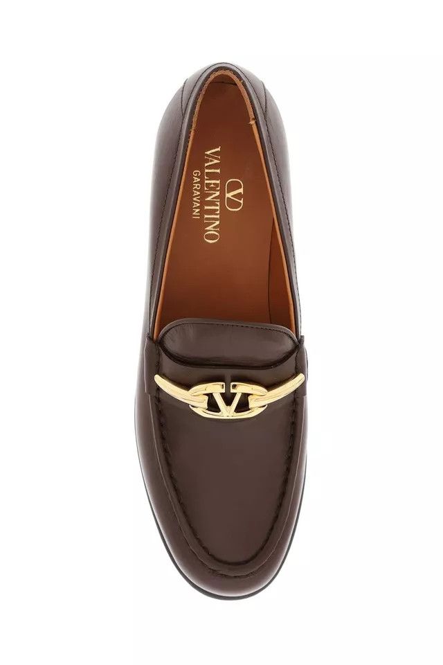 Valentino o1s22i1n0924 Vlogo Bold Edition Loafers in Brown Size US 9 / IT 39 - 2 Thumbnail