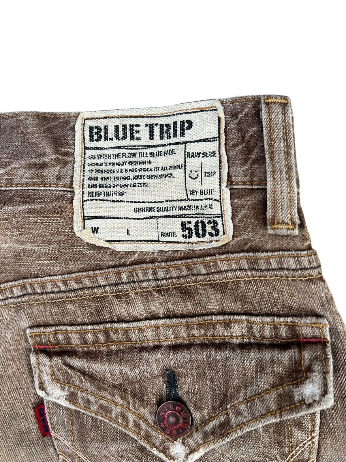 Vintage Clawmark Faded Denim Y2K Edwin BT5001 503 Flare Jeans Size US 30 / EU 46 - 19 Thumbnail