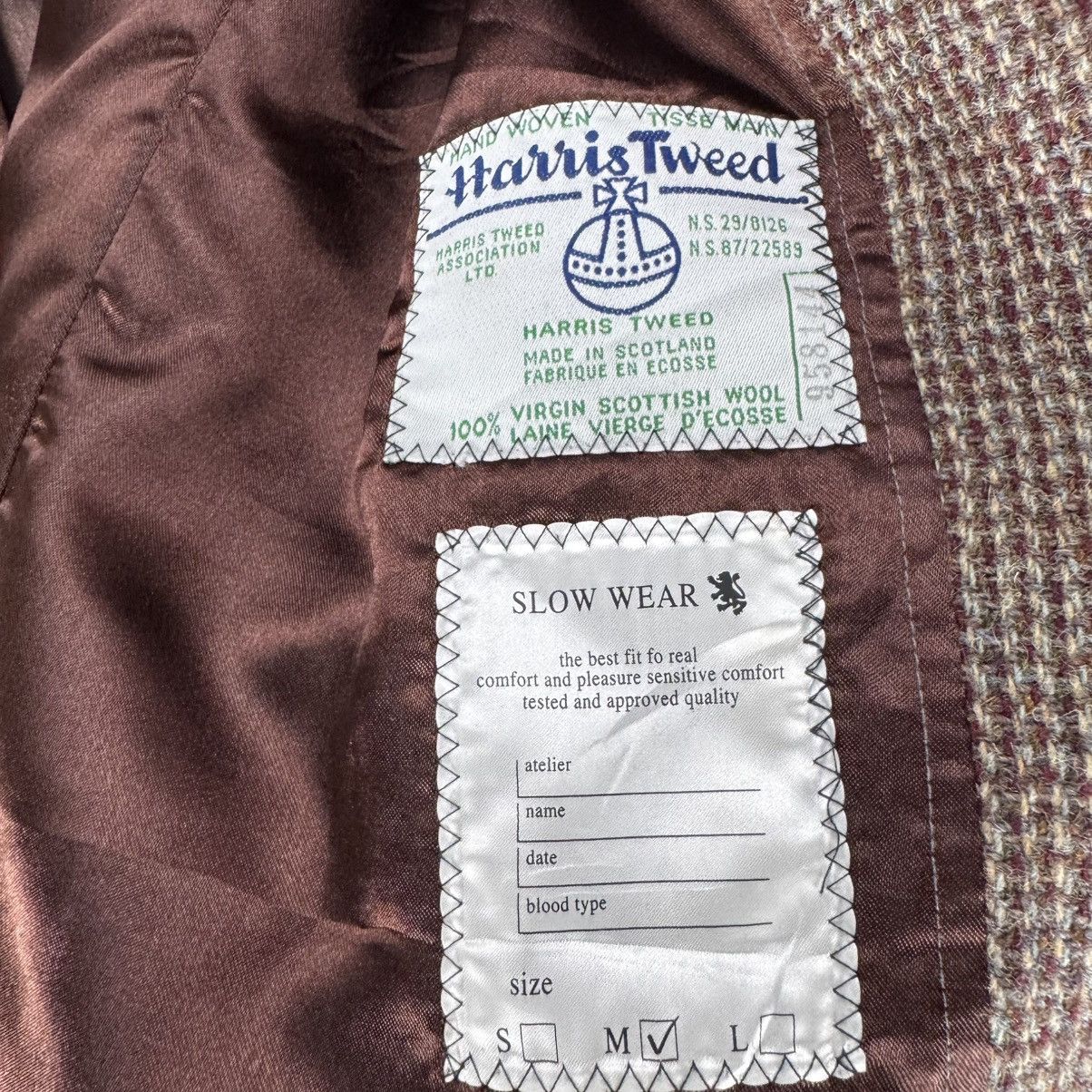 Harris Tweed 🔥HARRIS TWEED PATCHWORK BALMACAAN COAT BLAZER Size US M / EU 48-50 / 2 - 15 Thumbnail