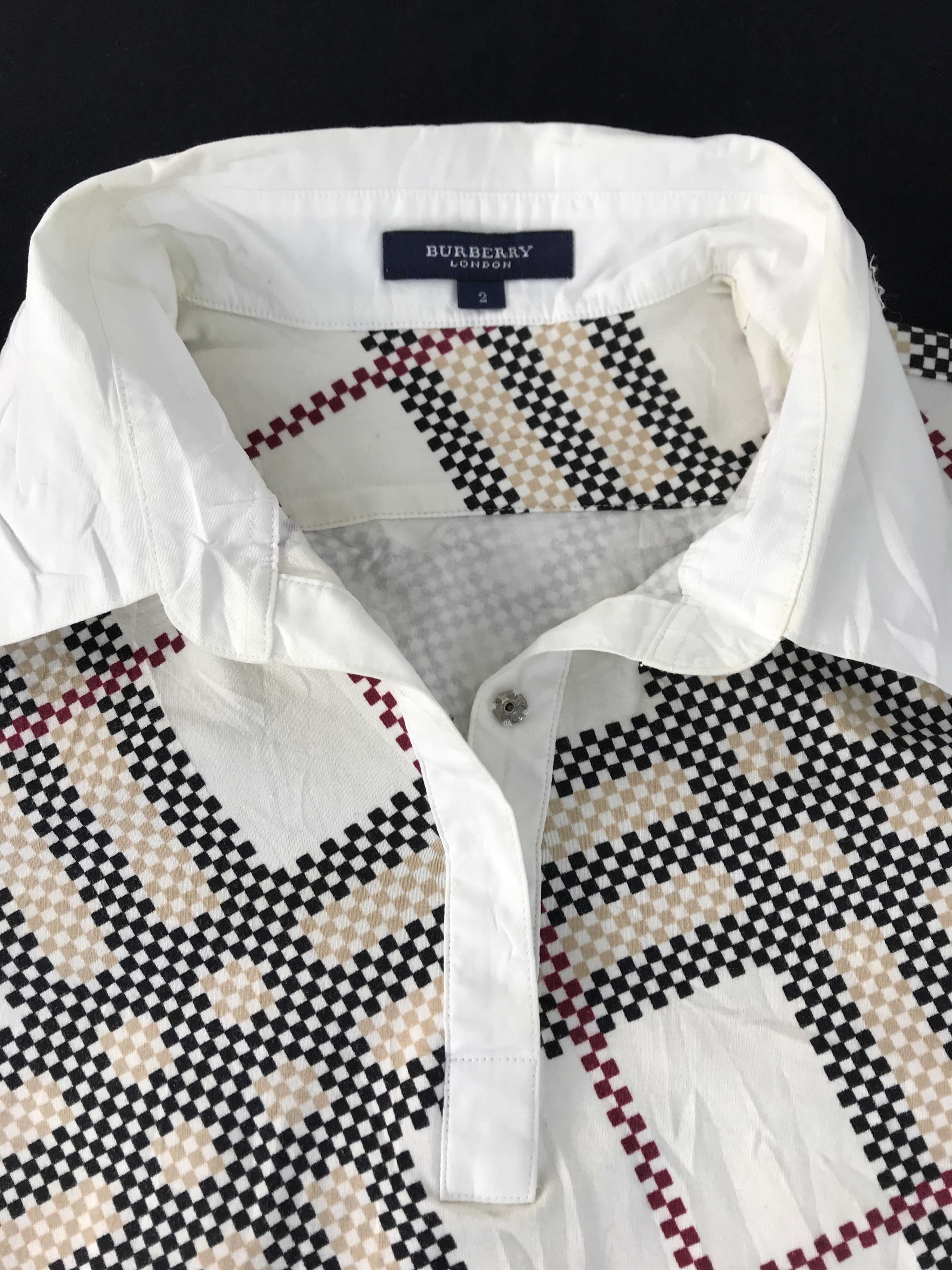 Burberry Burberry London Checked Monogram Polo Tee T-shirt Size S / US 4 / IT 40 - 3 Thumbnail