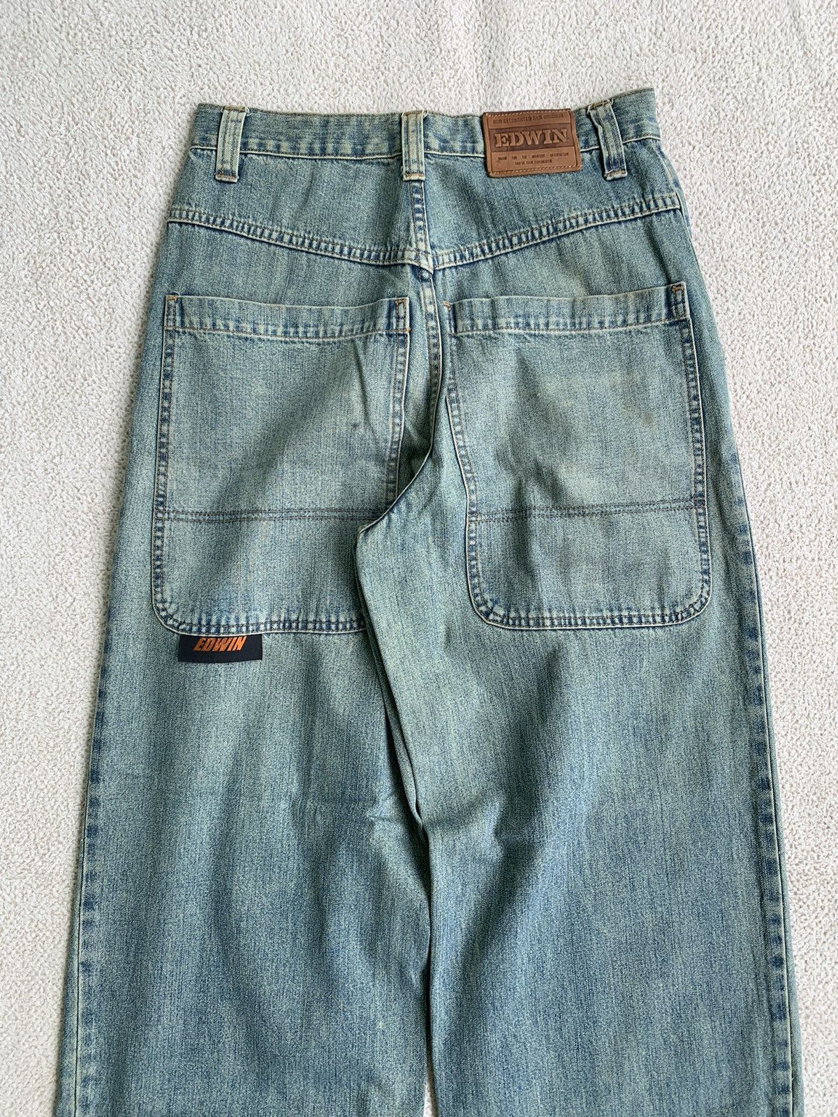 Edwin × Vintage Vintage Edwin Big Pocket Wide Leg Baggy Pants Size US 29 - 3 Thumbnail