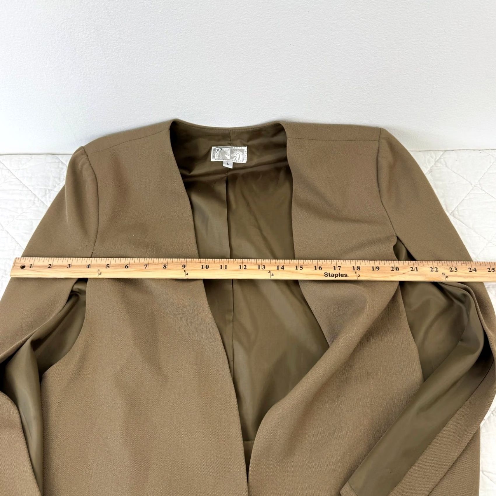 Vintage VINTAGE Alberto Makali Cape Blazer Jacket Brown L 100% Wool Open Front Womens Size L / US 10 / IT 46 - 6 Thumbnail