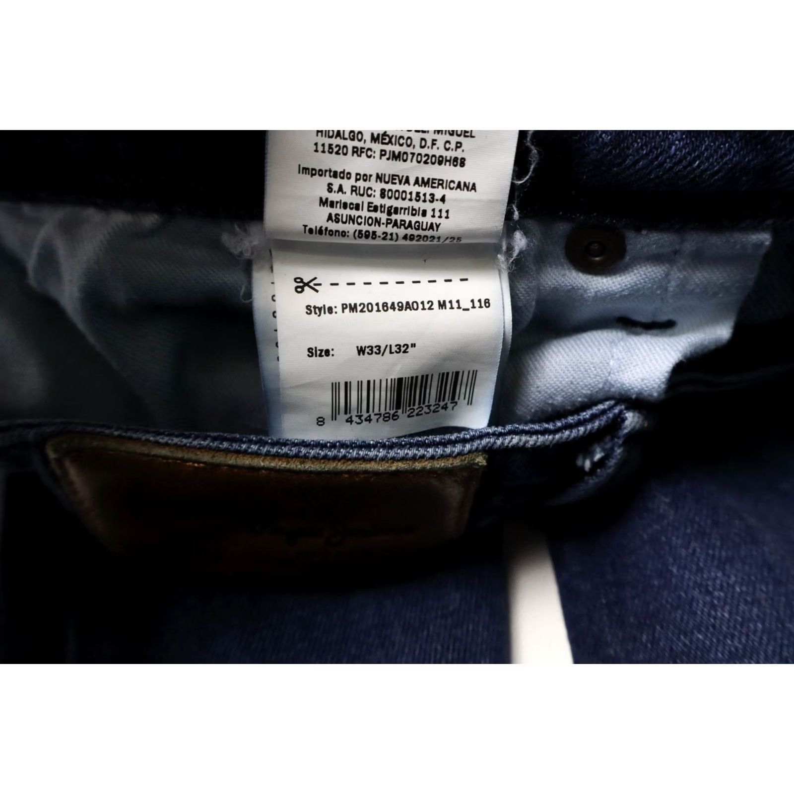 Pepe Jeans PEPE JEANS Jeans Slim Skinny Low Waist Men's W33/L32 Zip Fly Stretch Fade Effect Blue Denim Pants Size US 33 - 6 Thumbnail