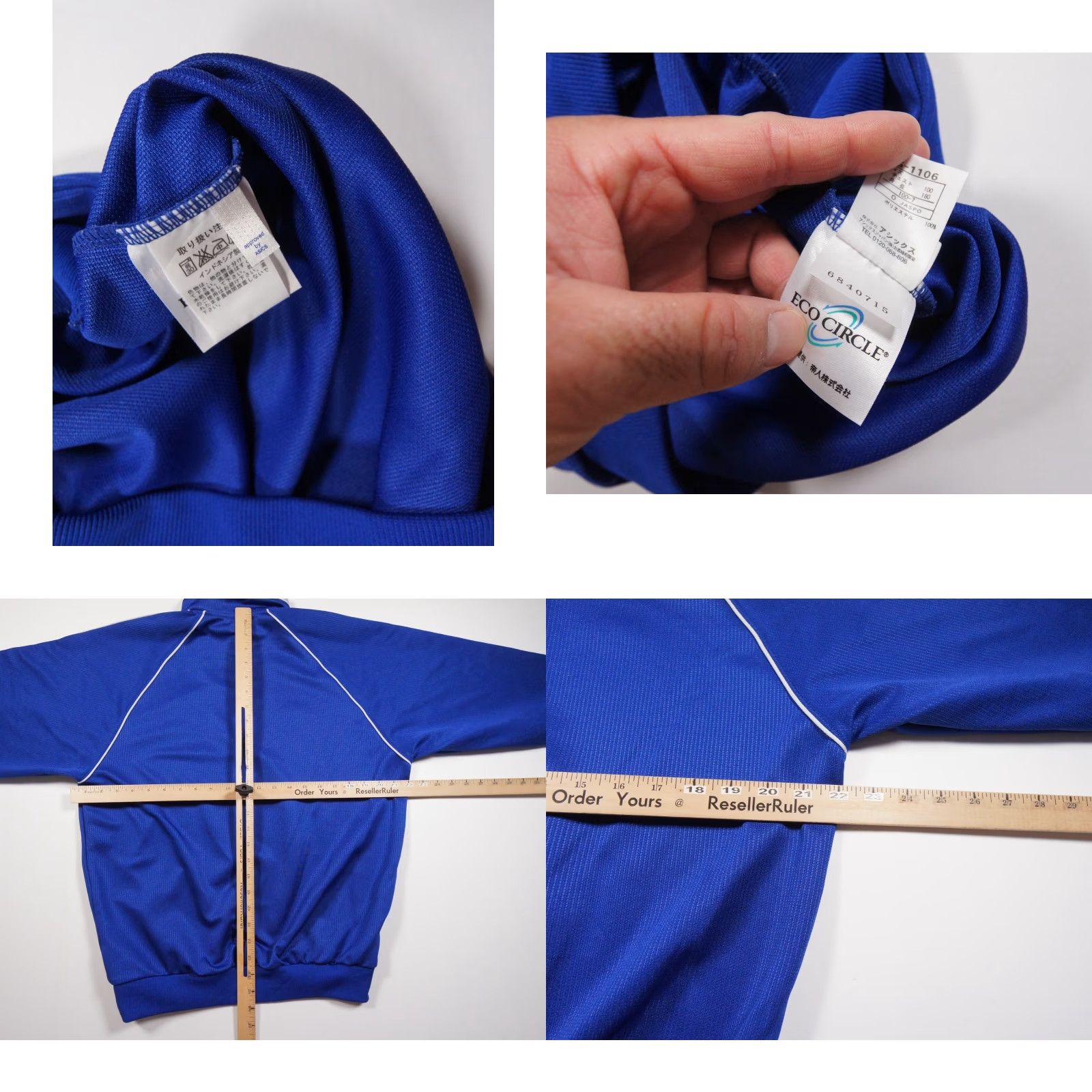 Asics VINTAGE ASICS Track Jacket Mens Medium Blue 1/4 Zip Pullover Japanese Uniform Jacket Regular Fit Sportswear Mens Size US M / EU 48-50 / 2 - 8 Thumbnail