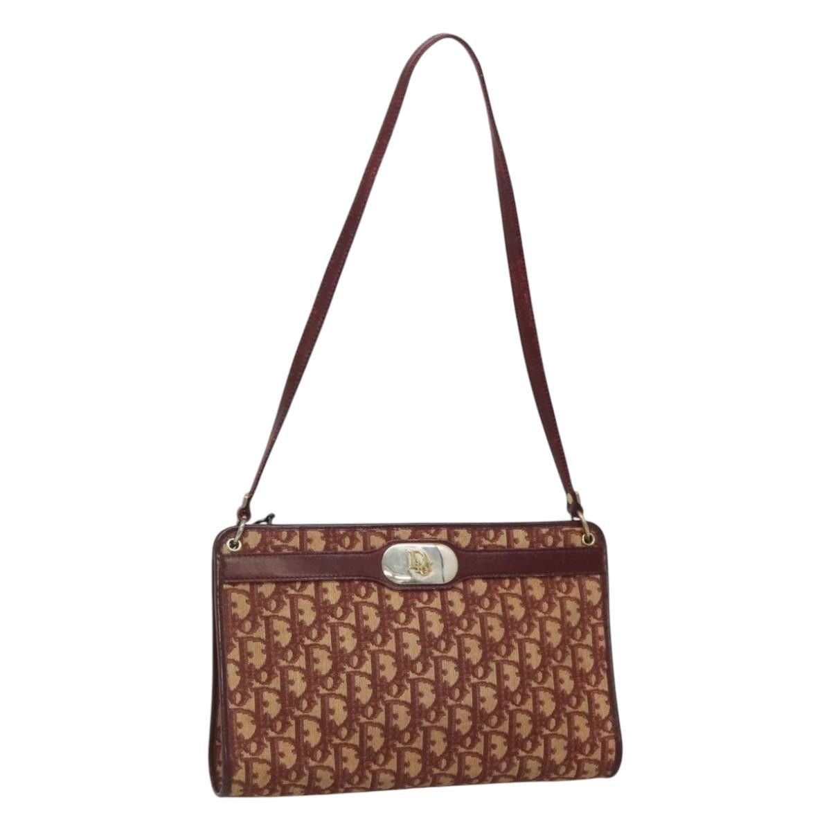 Dior DIOR Trotter Canvas Shoulder Bag Red Size ONE SIZE - 1 Thumbnail