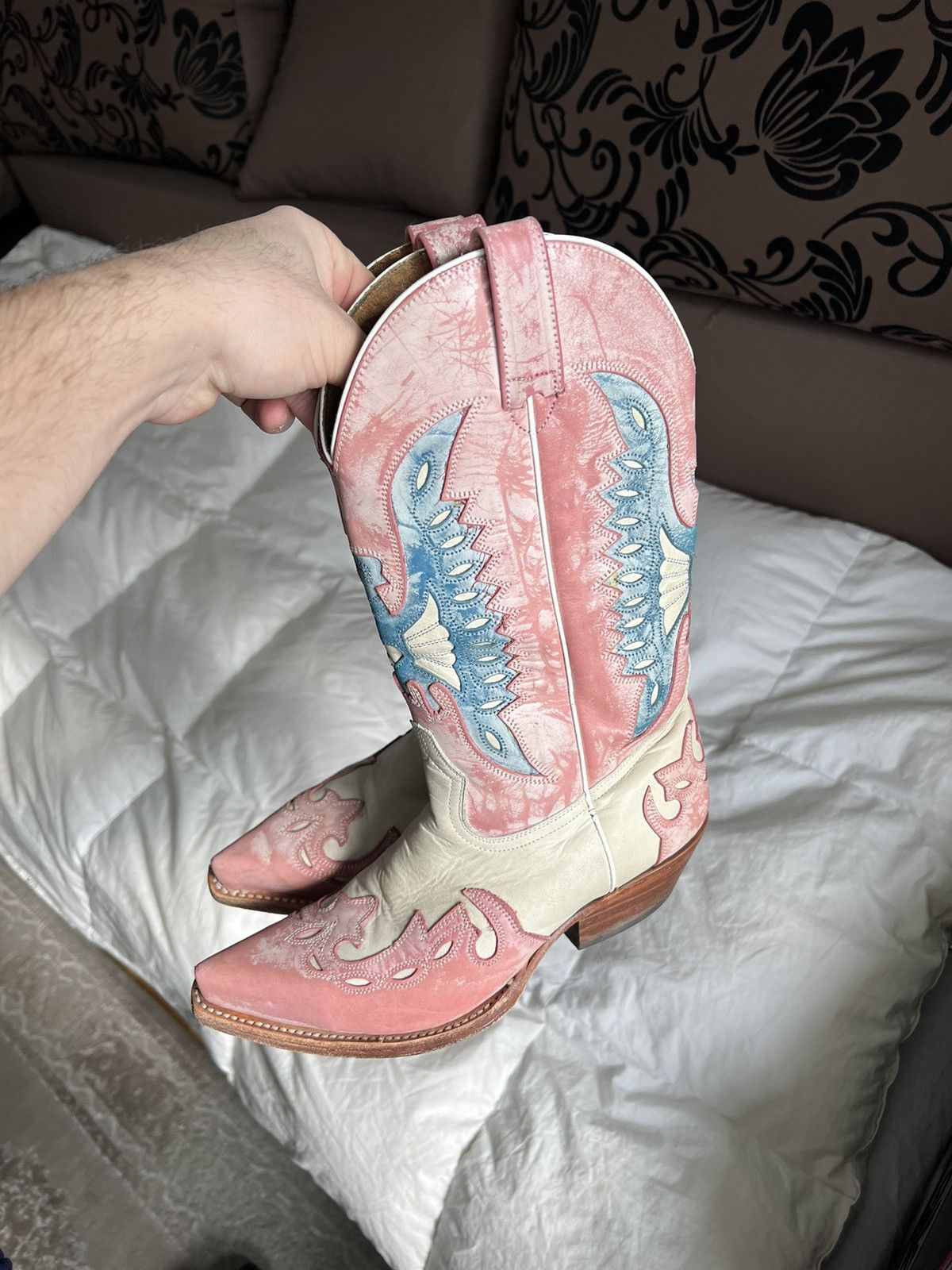 Cowboy Equipment × Vintage Vintage Western Cowboy Leather Buffalo Boots y2k Size US 8 / IT 38 - 2 Thumbnail