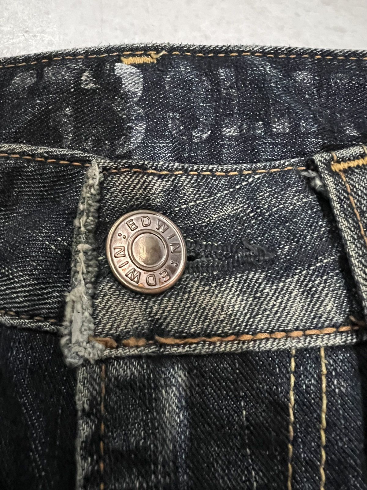 Edwin × Japanese Brand FLARE 90’S EDWIN 503 BLUE TRIP DISTRESS JEANS Size US 31 - 13 Thumbnail