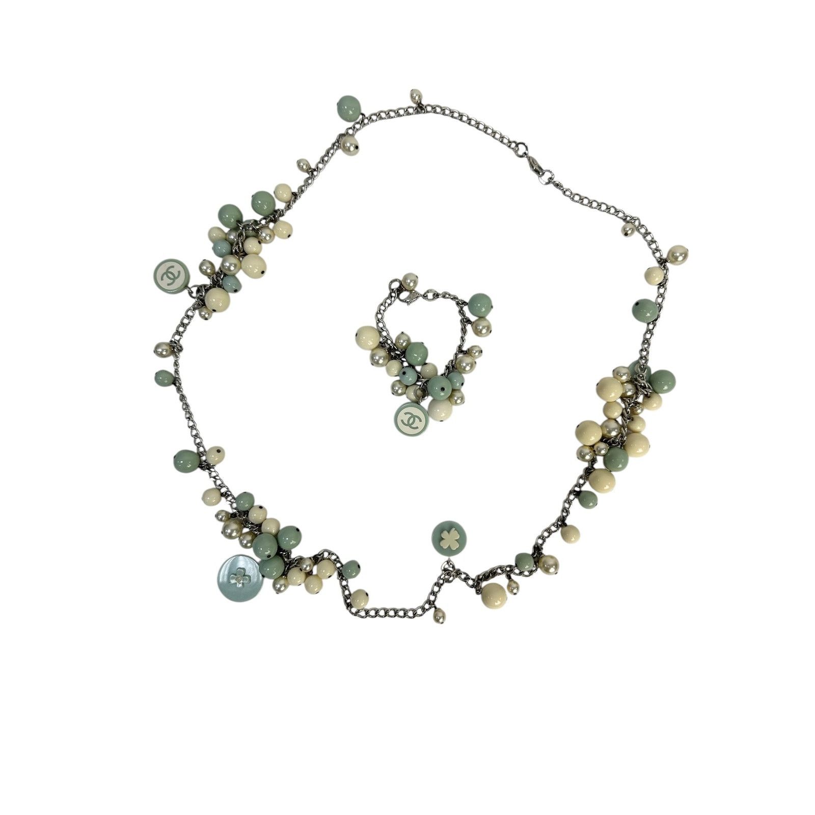 Chanel Chanel pastel jewelry set of necklace and bracelet Size ONE SIZE - 5 Thumbnail