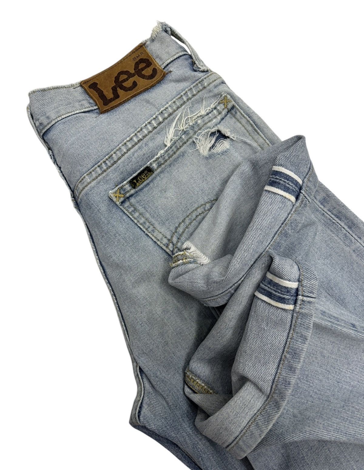 Lee × Left Hand × Vintage LEE RIDERS LEFT HAND DENIM SELVEDGE JEANS Size US 27 - 1 Thumbnail