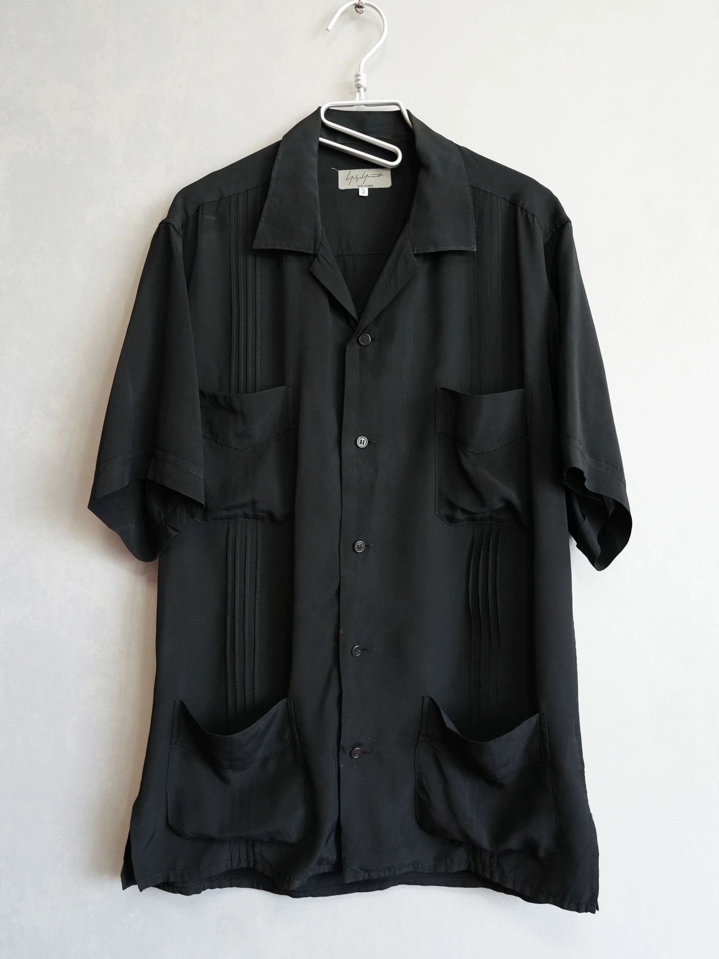 Yohji Yamamoto Yohji Yamamoto 16SS Vertical Stripe Silk Blend SS Shirt Size US L / EU 52-54 / 3 - 1 Thumbnail