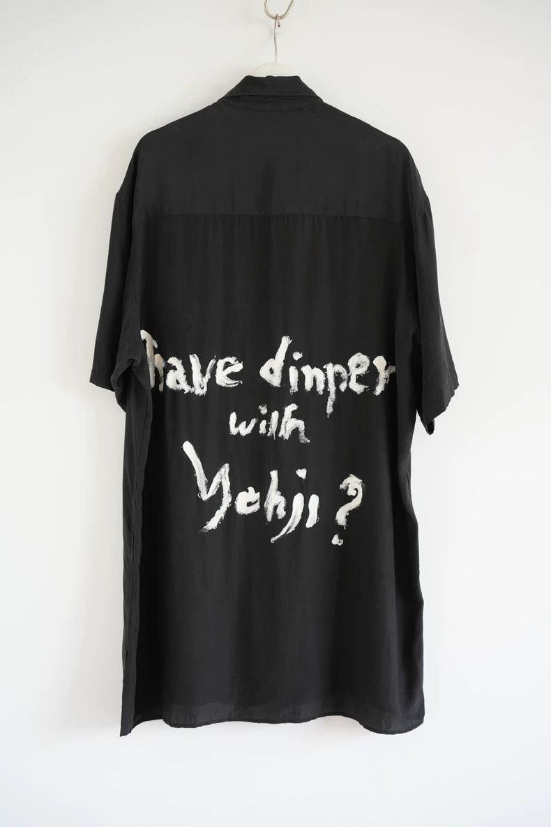 Yohji Yamamoto Yohji Yamamoto 22ss dinner slogan silk shirt 2504-Nextarrow Size US M / EU 48-50 / 2 - 2 Thumbnail