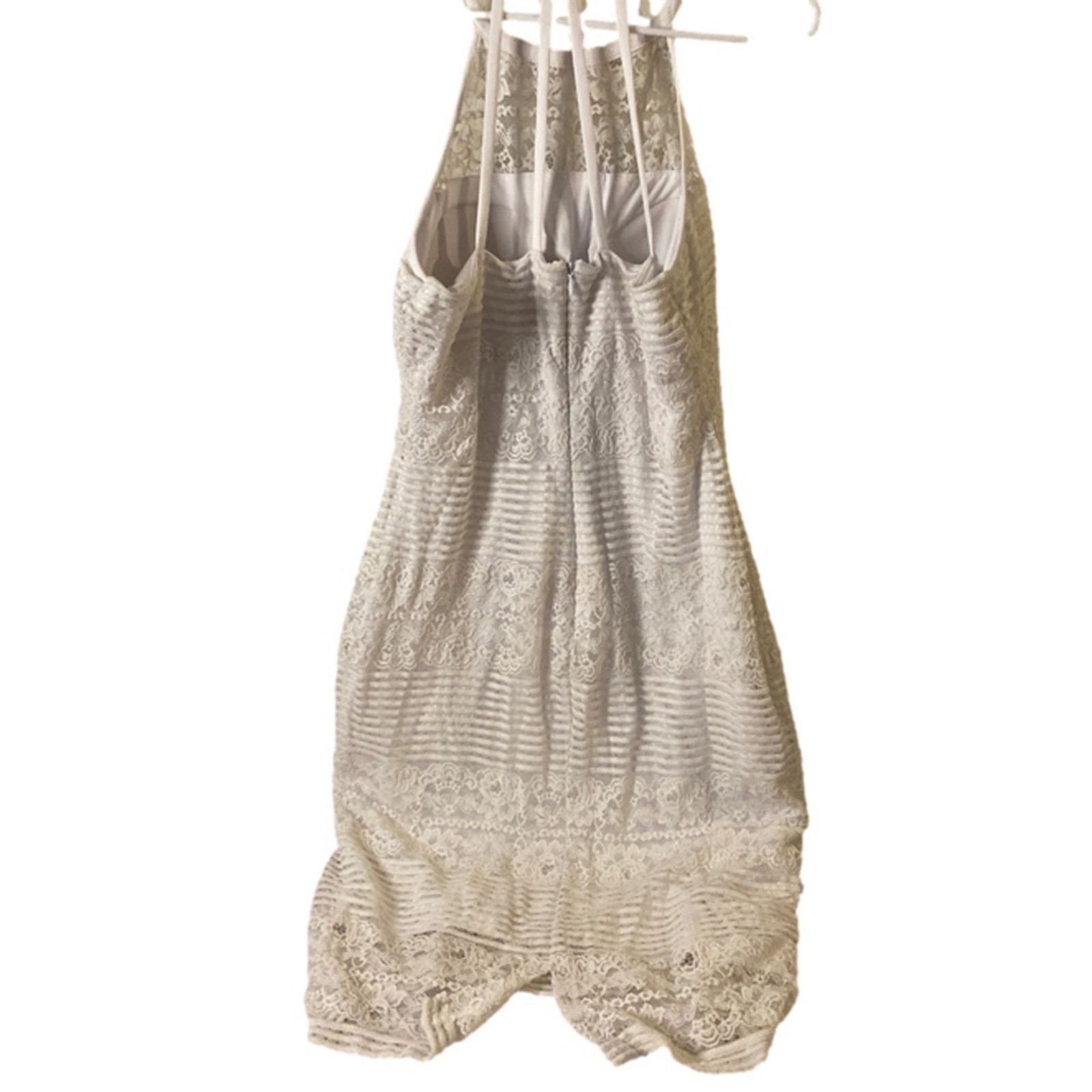 Guess White Lace Halter Mini Dress Women's 14 Summer - ilac.rochib.com