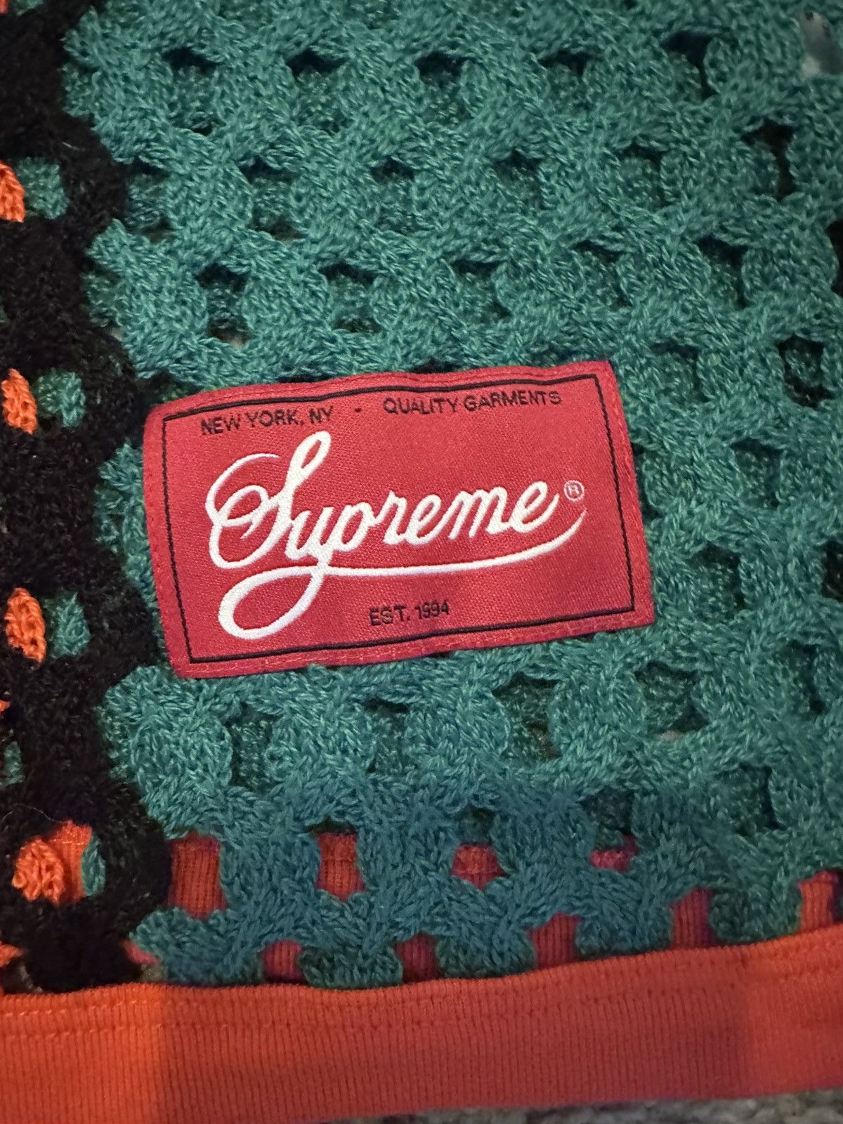 Supreme Supreme crochet football jersey Medium green and orange Size US M / EU 48-50 / 2 - 2 Thumbnail