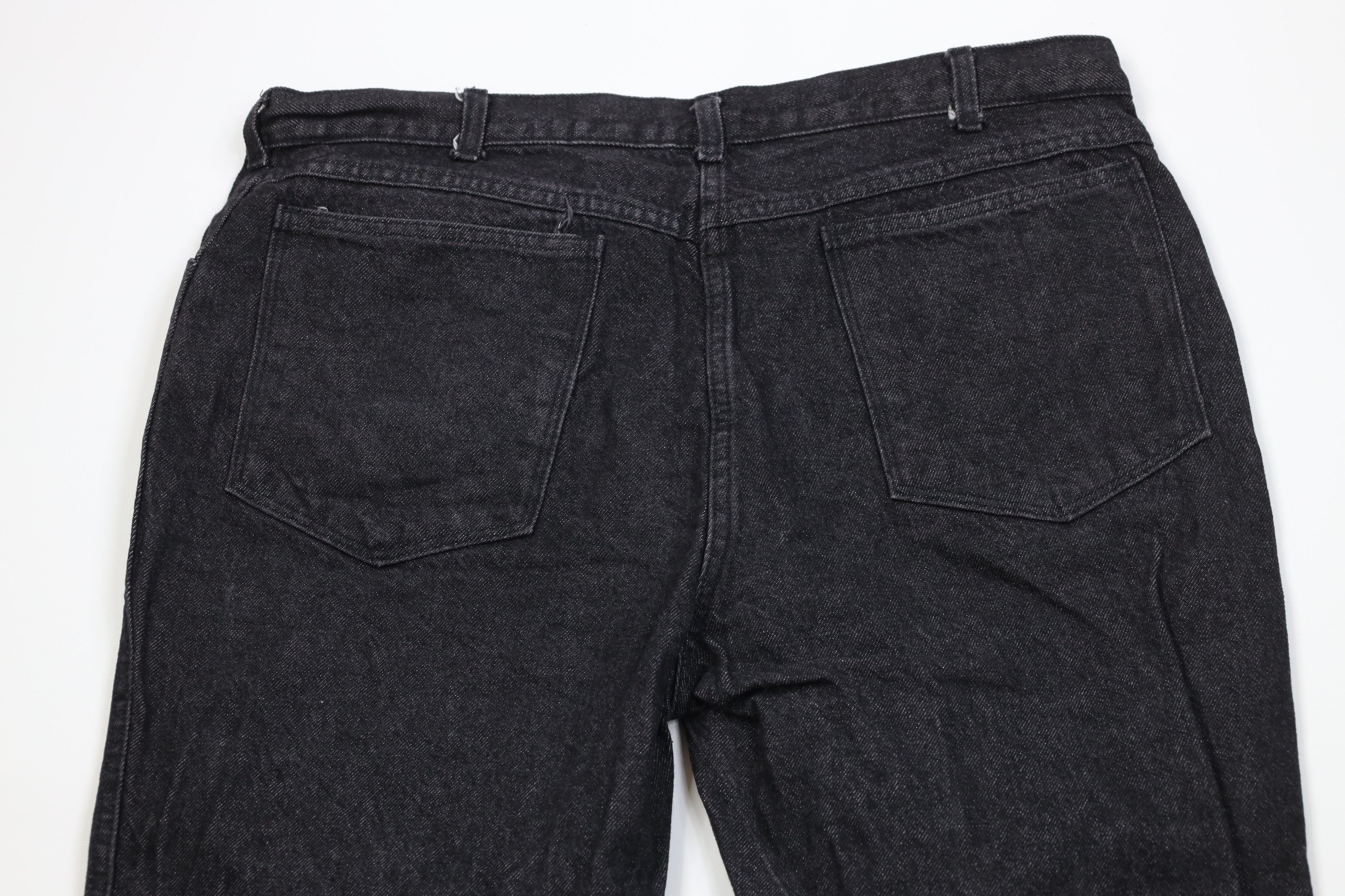 Dickies Vintage 70s Dickies Wide Leg Denim Jeans Black Cotton Size US 38 / EU 54 - 8 Thumbnail